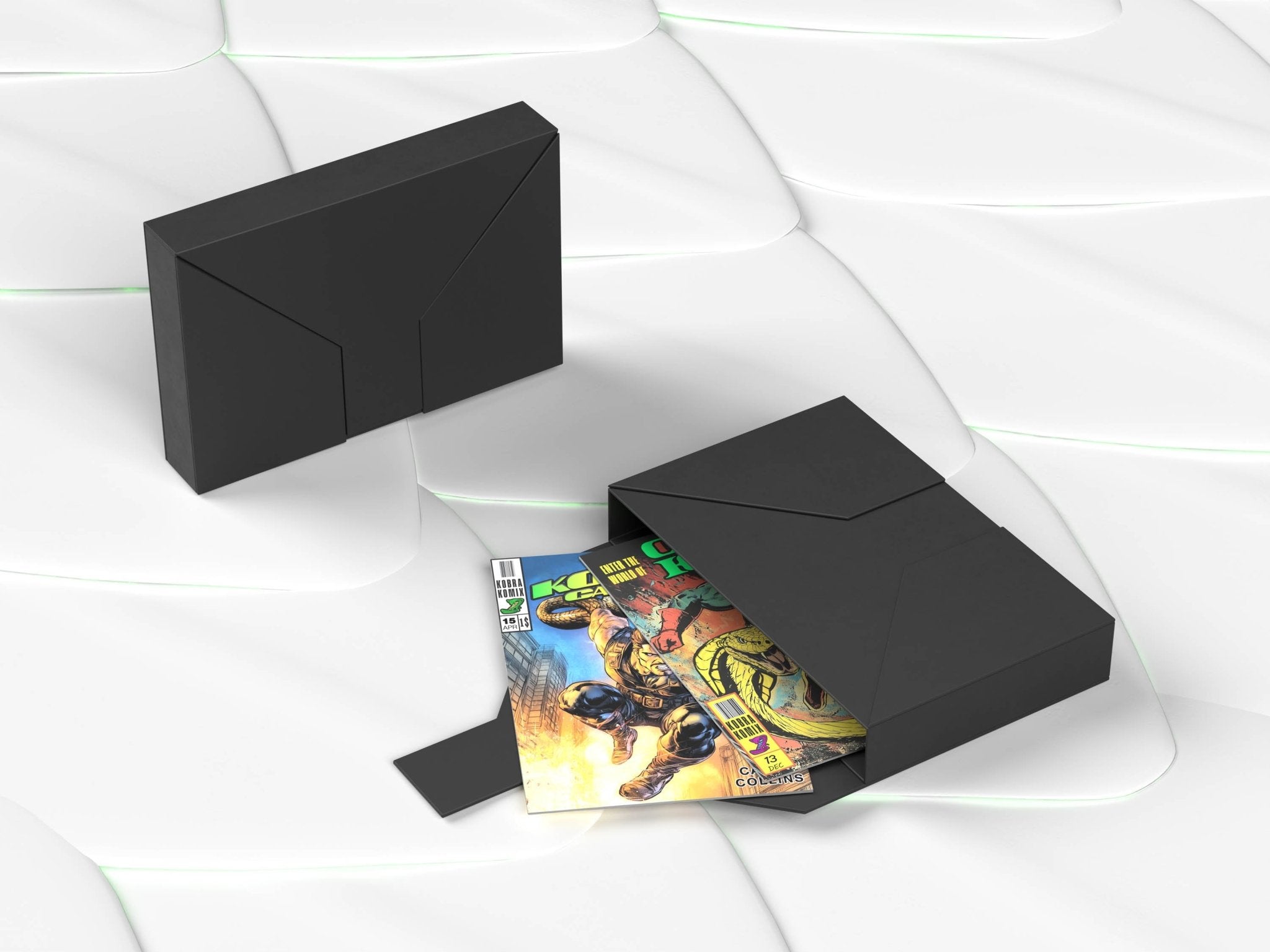 Kobra Collect Comic Aufbewahrungsbox Folio Vorderseite – stabile Comic Storage Box für Marvel, DC & Independent Comics, hochwertiges Archivierungszubehör für sichere Aufbewahrung und Transport kaufen bei Habibicards