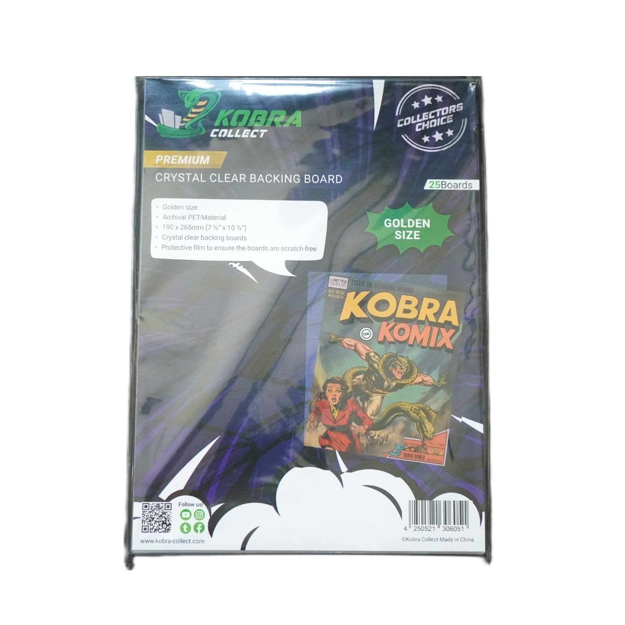 Kobra Collect Comic Book Backing Board Golden Size 25Stk – bei Habibicards kaufen