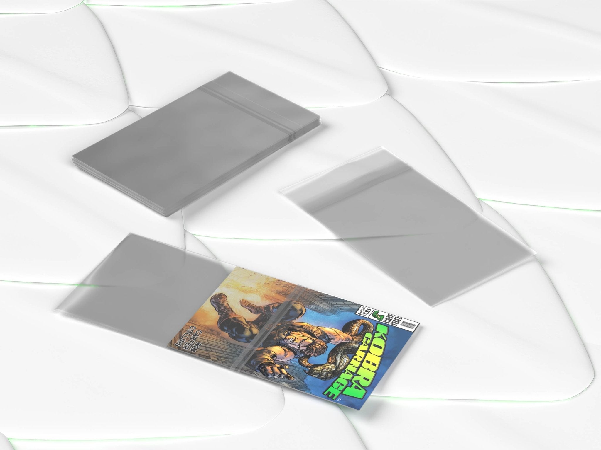 Kobra Collect Comic Book Bags Silver Size 100 Stück Vorderseite – transparente Comic Schutzhüllen im Silver Size Format, Poly Bags für Marvel & DC Comics, offizielles Zubehör für Sammler kaufen bei Habibicards