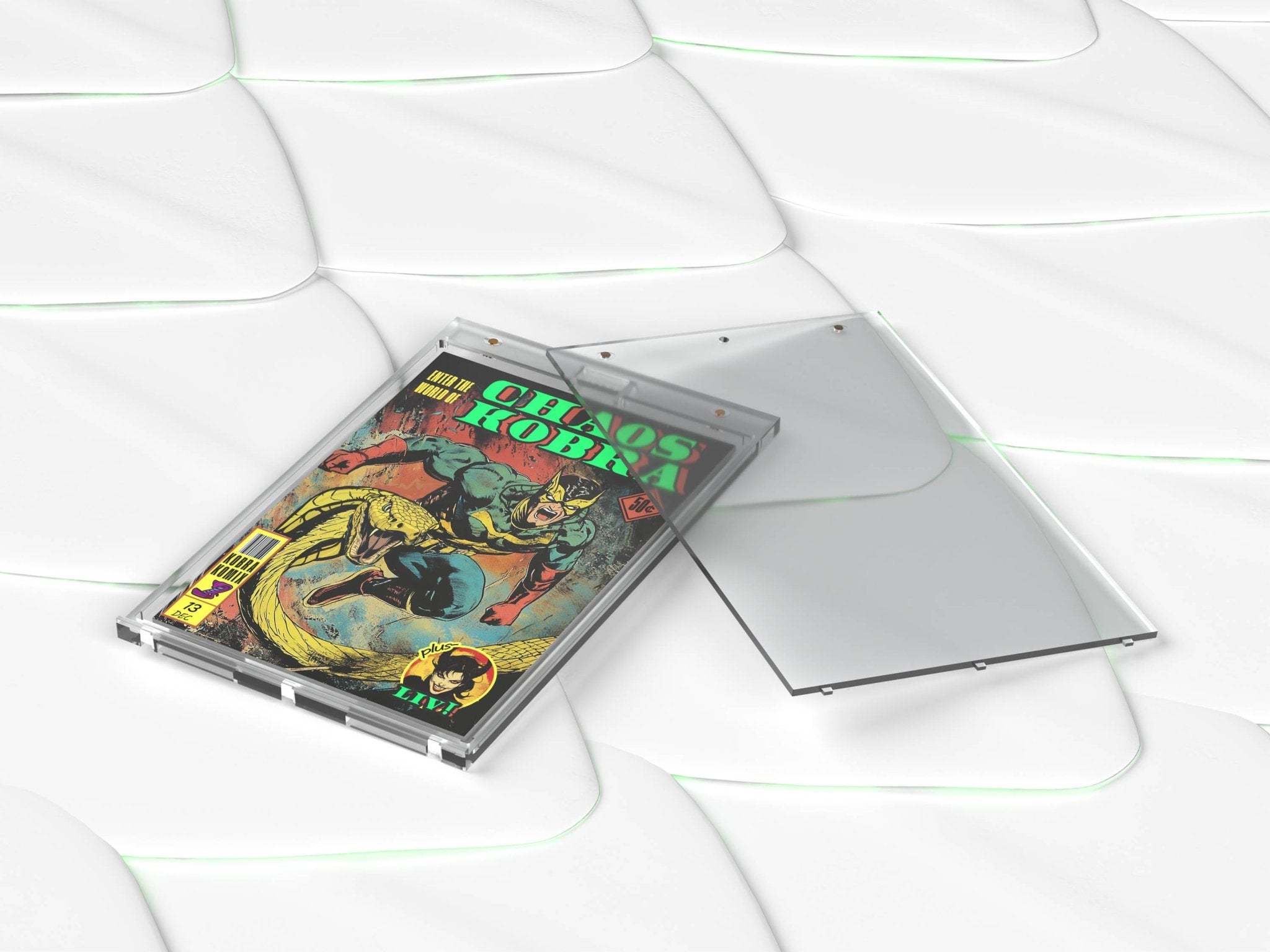 Kobra Collect Comic Book Magnetic Holder Current Size Vorderseite – stabiler Magnet Holder für aktuelle Comics, Premium Comic Case mit magnetischem Verschluss, offizielles Zubehör für Marvel, DC und Independent Sammler kaufen bei Habibicards