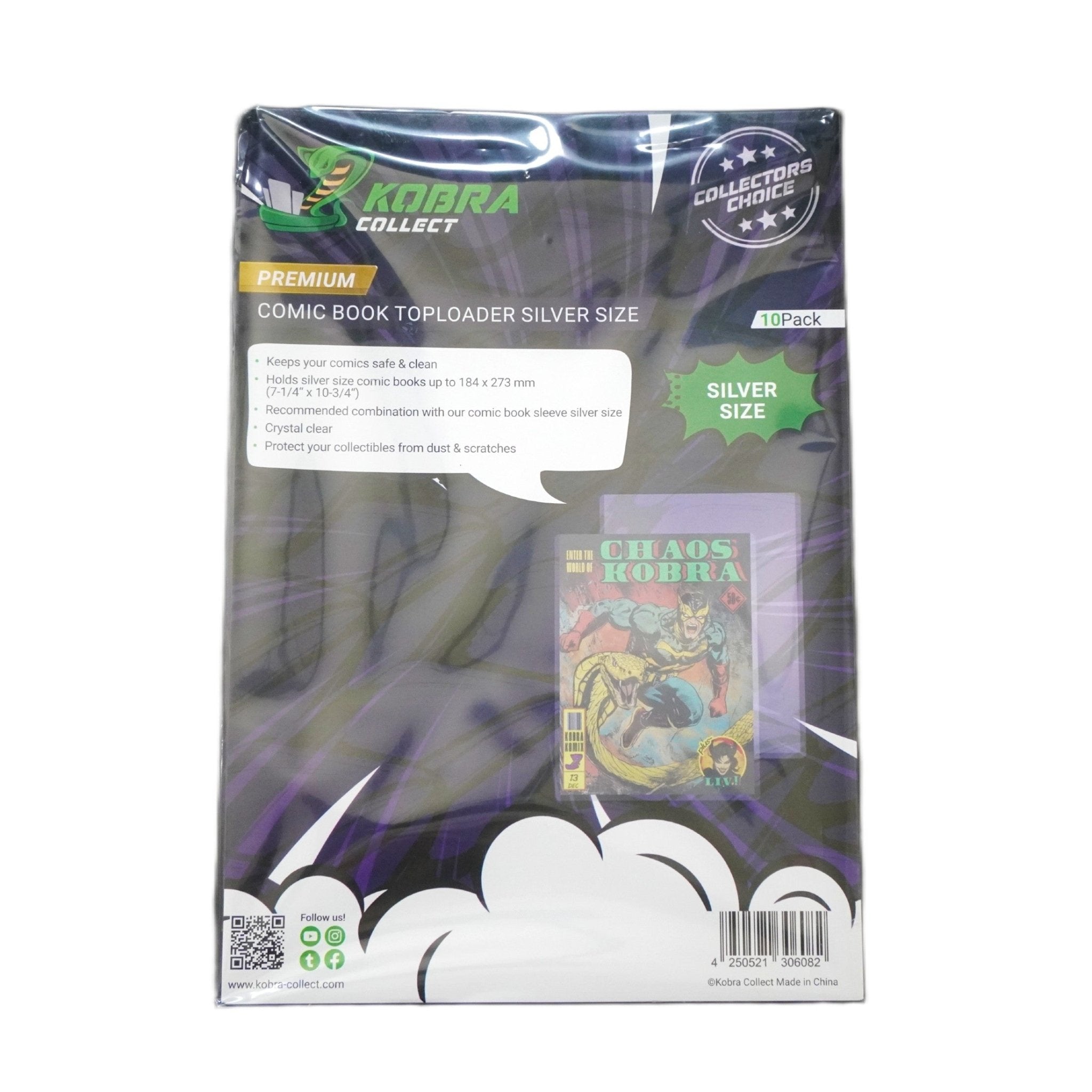 Kobra Collect Comic Book Toploader Silver Size 10Stk – bei Habibicards kaufen