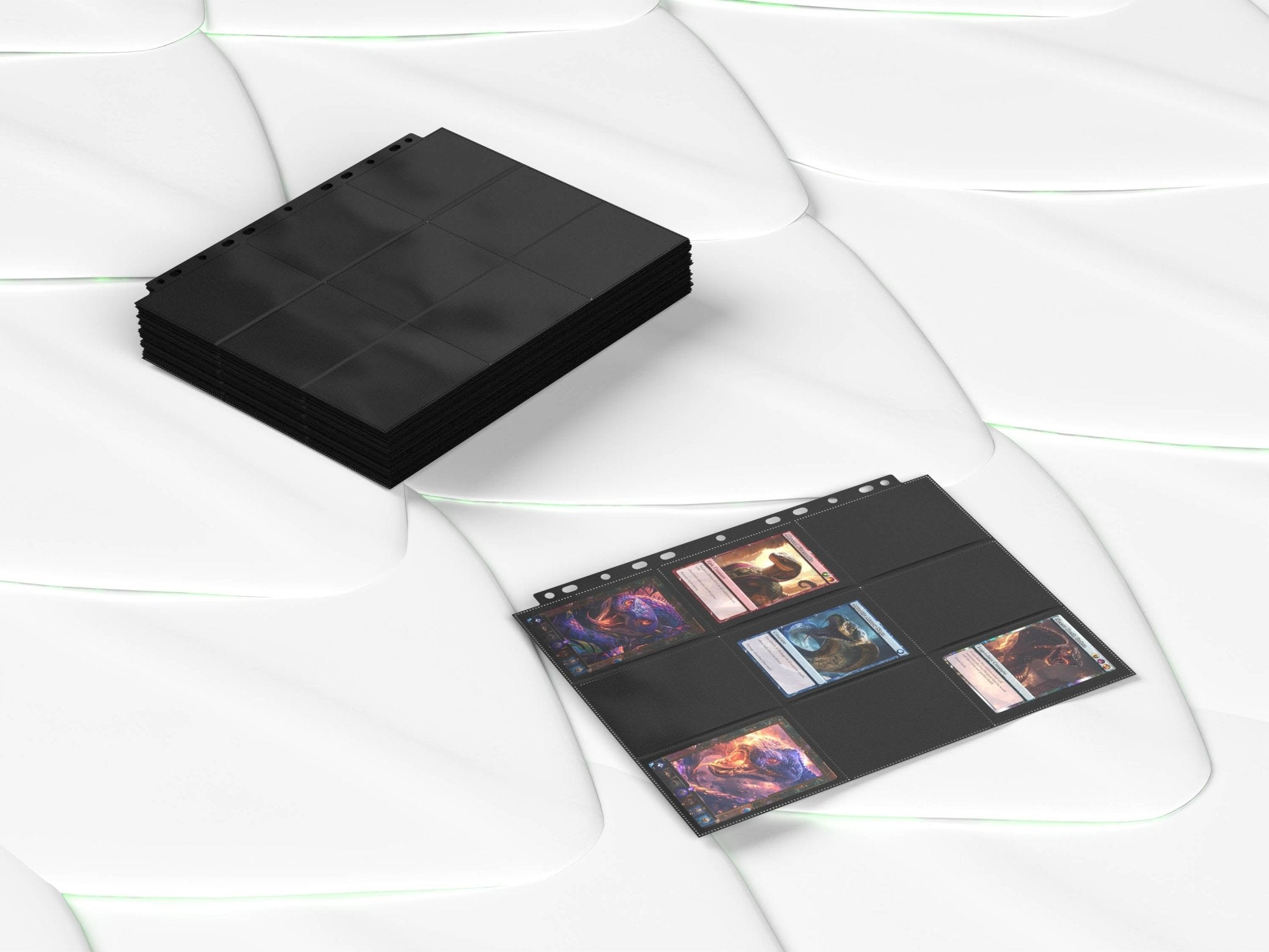 Kobra Collect Premium 18-Pocket Pages schwarz Vorderseite – 11-Loch Ordnerhüllen für Pokémon, Panini und Topps Karten, Side Loading für extra Schutz, 100 Stück Sammelkarten Seiten kaufen bei Habibicards
