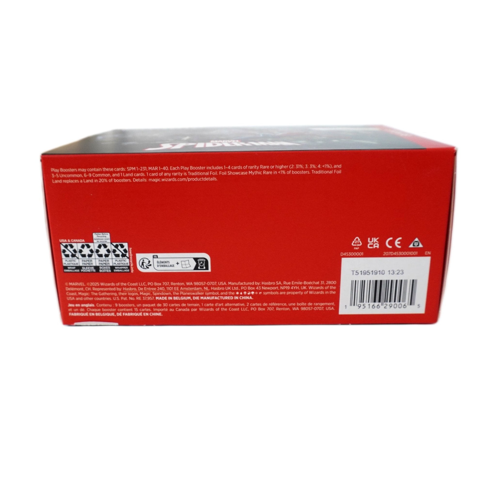 Linke Seitenansicht Magic The Gathering Marvel’s Spider-Man Bundle ENG – englische MTG Spider-Man Sonderedition bei Habibicards