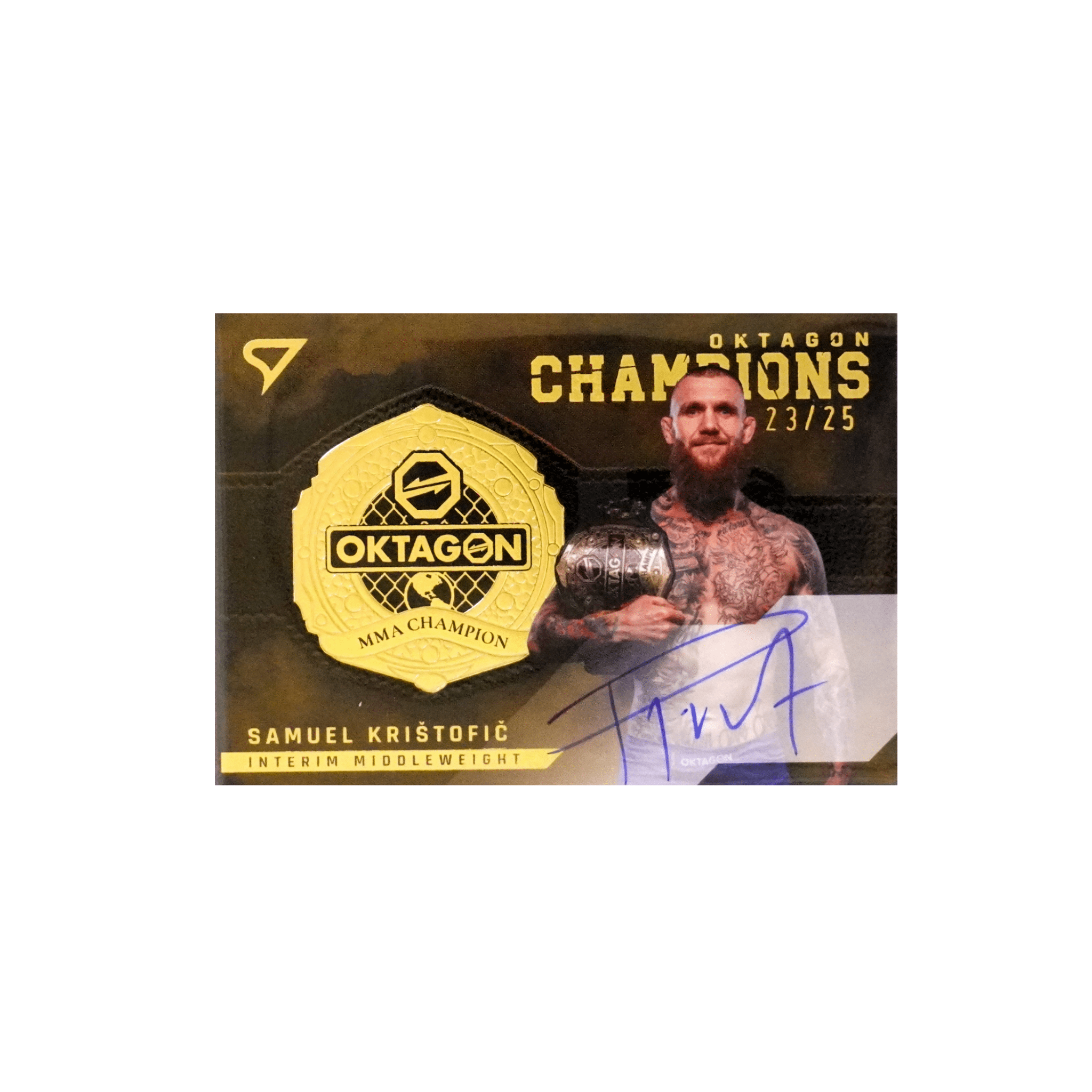 Oktagon Samuel Kristofic Champion Autogramm X/25 Einzelkarte – bei Habibicards kaufen