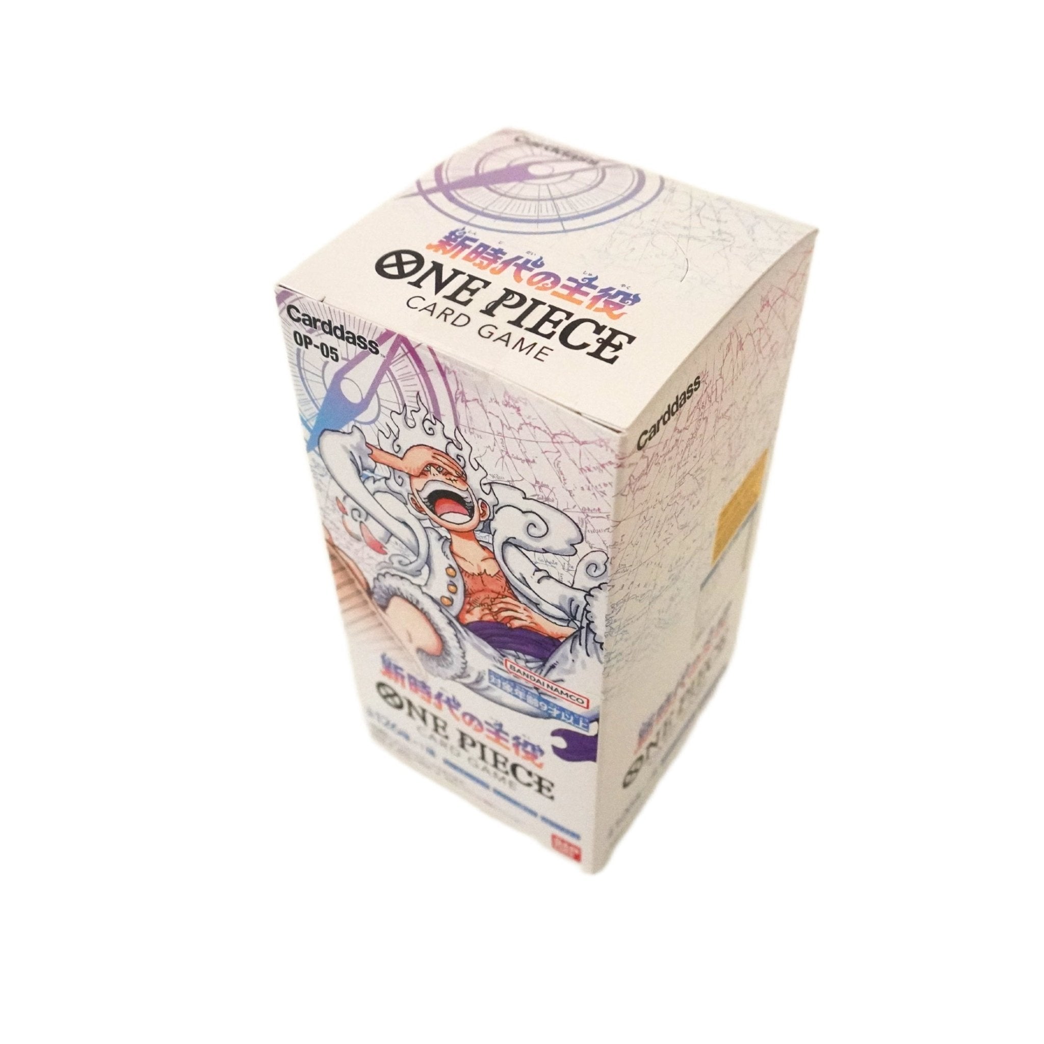 One Piece OP05 Display Rückseite – originale One Piece TCG Boosterbox (JP) mit 24 Boostern, Trading Cards, Inserts und der Möglichkeit auf Manga Rare Luffy kaufen bei Habibicards
