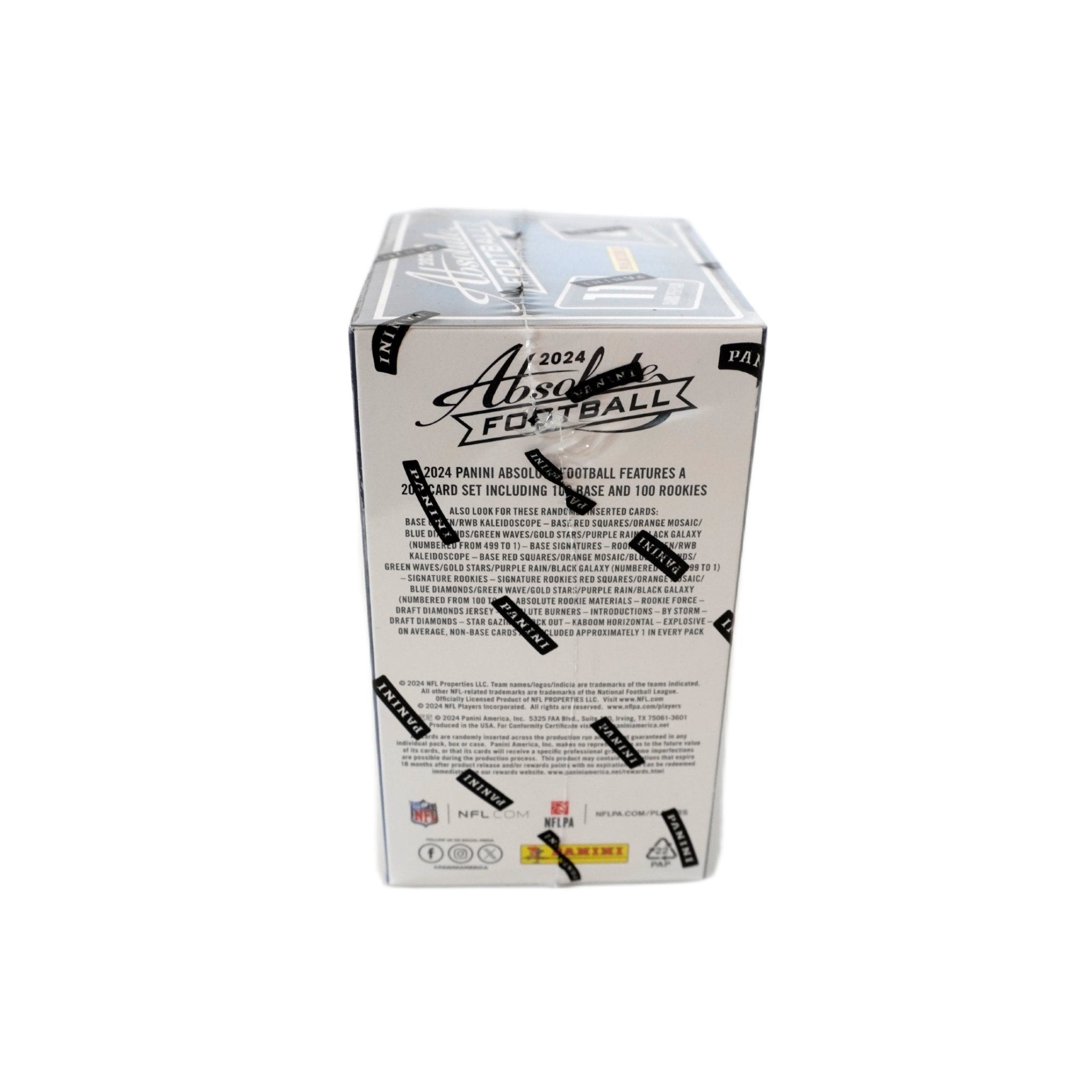 2024 Panini Absolute Football NFL 6-Pack Blaster Box Schrägansicht – exklusive Panini NFL Trading Cards Box im 3D-Winkel, offizielles Absolute Football TCG Blaster Display 2024 für Sammler online kaufen