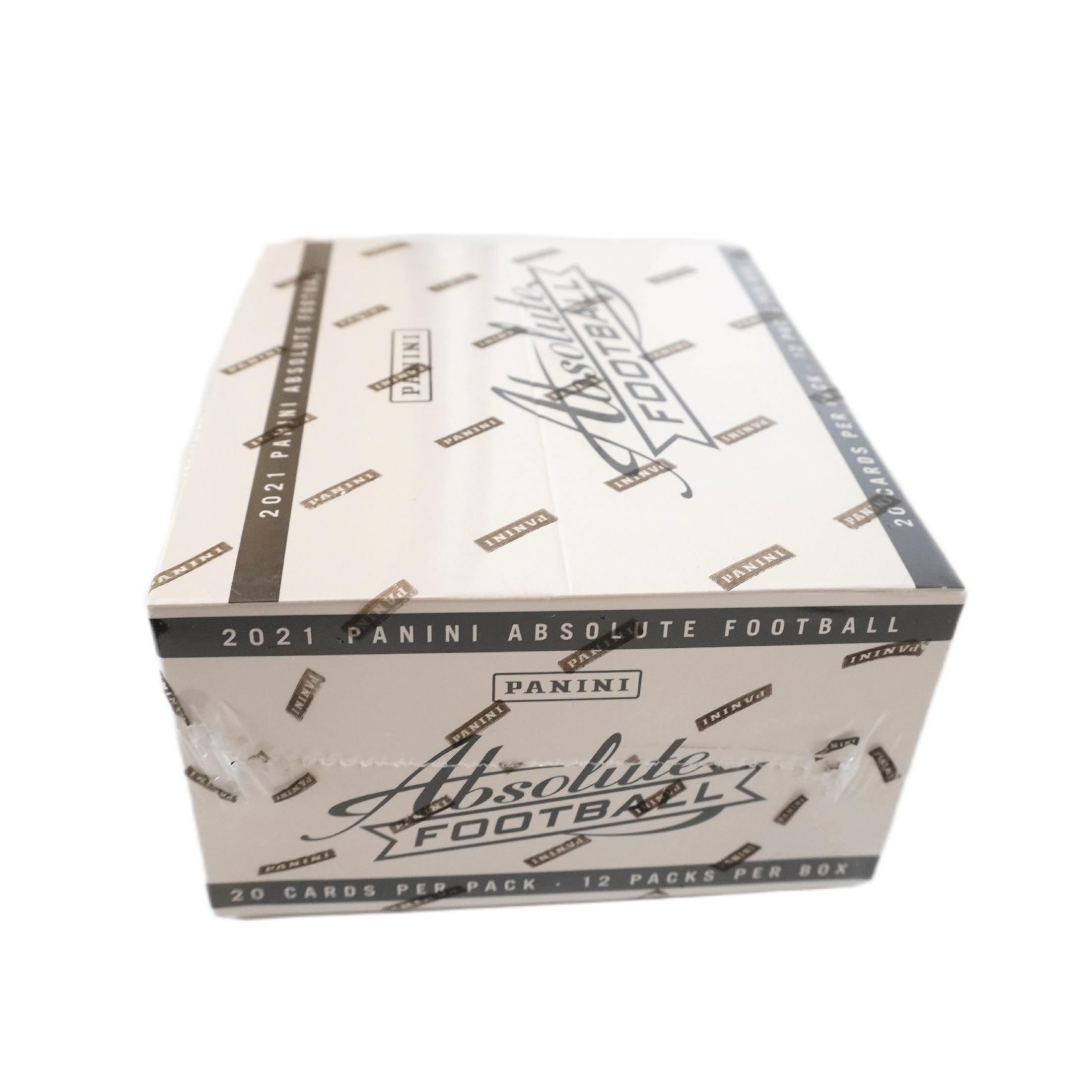 2021 NFL Panini Absolute Football Jumbo Box Schrägansicht – exklusive Panini NFL Trading Cards Box im 3D-Winkel, offizielles Absolute Football TCG Jumbo Display 2021 für Sammler online kaufen
