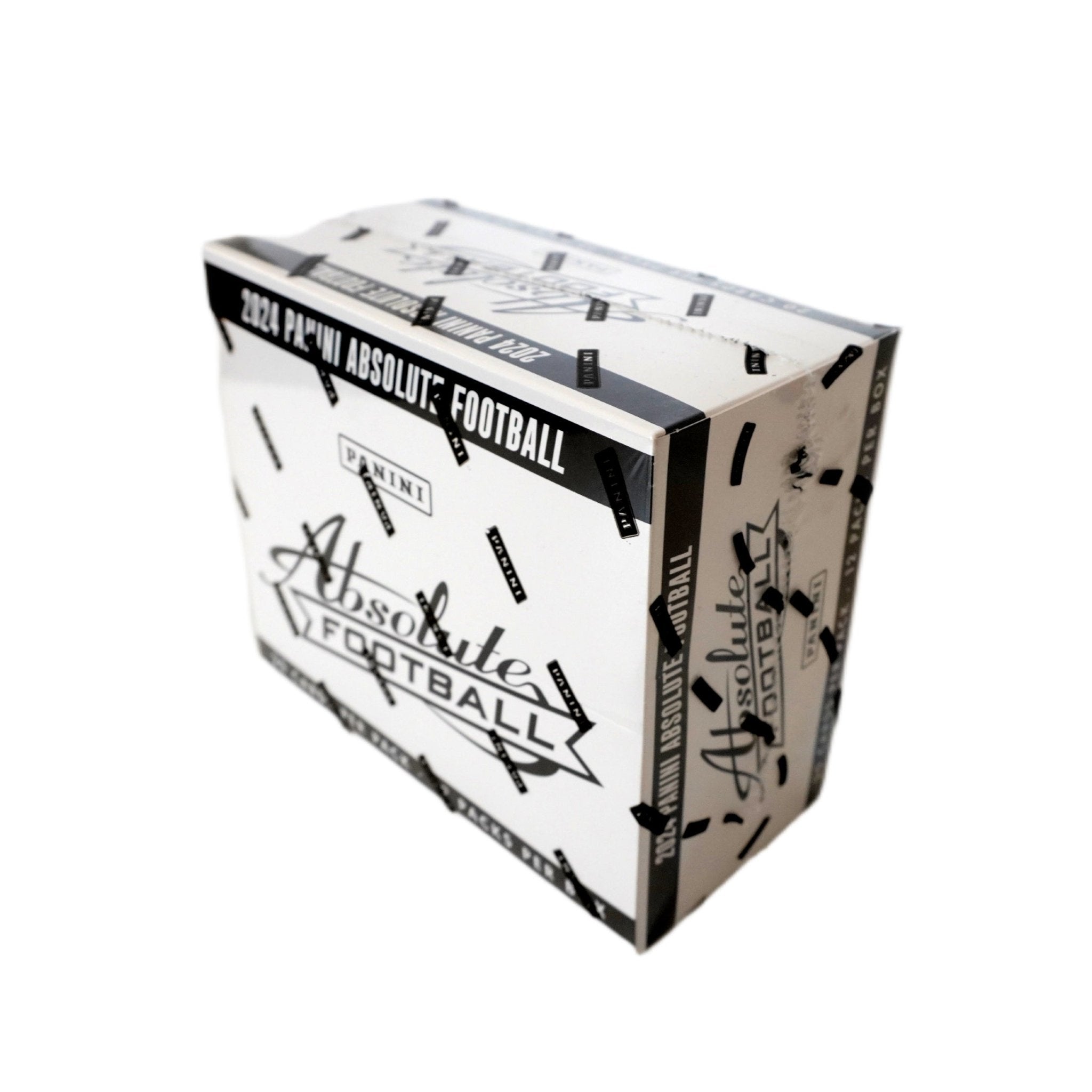 Panini Absolute Football 2024 NFL Fat Pack Box Rückseite – detaillierte Übersicht aller enthaltenen Football Sammelkarten, offizielles Panini Absolute Trading Cards Set 2024 entdecken und online kaufen