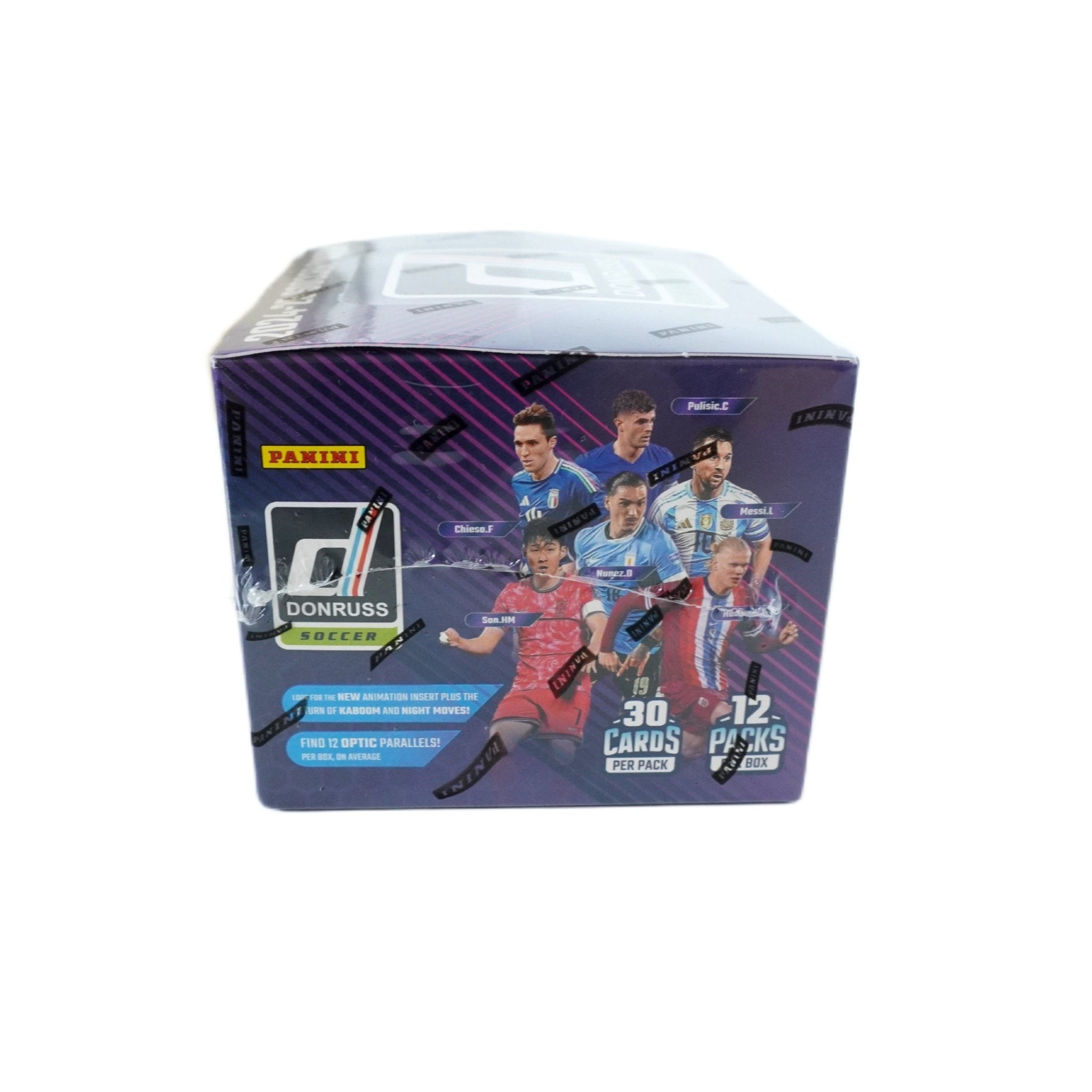 Panini Donruss Soccer Hobby Box 2024/25 Rückseite – detailreiche Informationen zur limitierten Hobby Box, hochwertige Fußballkarten mit exklusivem Donruss Design, offizielles Panini Trading Card Highlight für Sammler