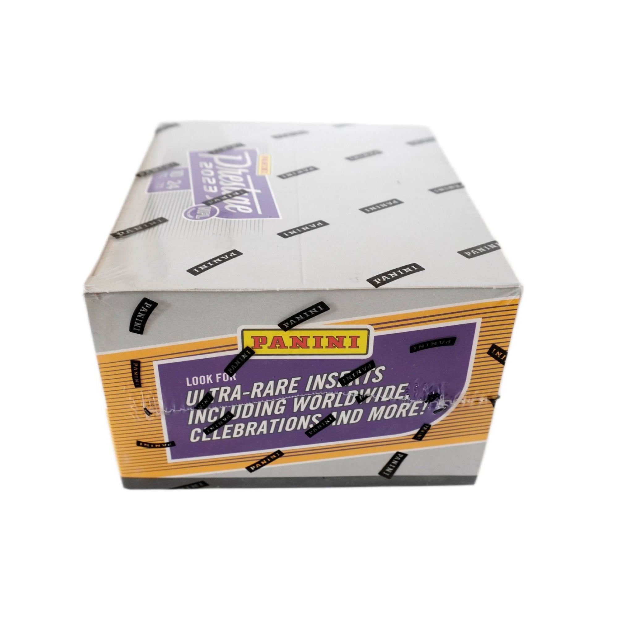 Panini Prestige Football 2024 NFL Retail Box rechte Seite – originale Football Sammelkarten Box, offizielles Panini Prestige Trading Cards TCG Retail Display 2024 online bestellen