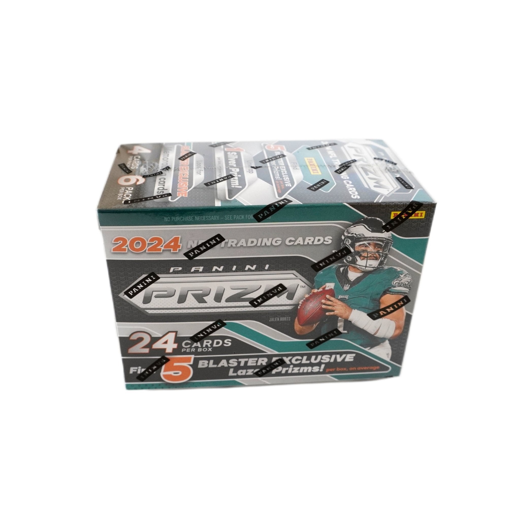 Panini Prizm Football 2024 NFL Blaster Box Rückseite – detaillierte Übersicht aller enthaltenen Football Sammelkarten, offizielles Panini Prizm Trading Cards Set 2024 entdecken und online kaufen