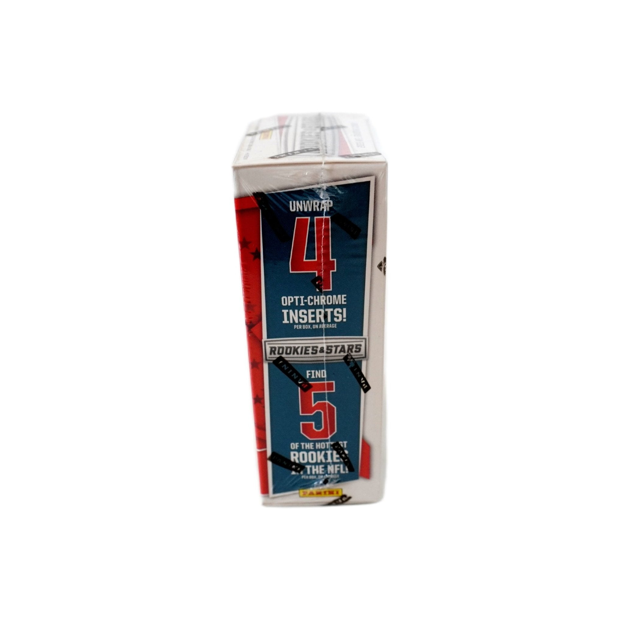 2021 Panini Rookies & Stars Football Cereal Box Schrägansicht – exklusive Panini NFL Trading Cards Box im 3D-Winkel, offizielles Rookies & Stars TCG Cereal Display 2021 für Sammler online kaufen