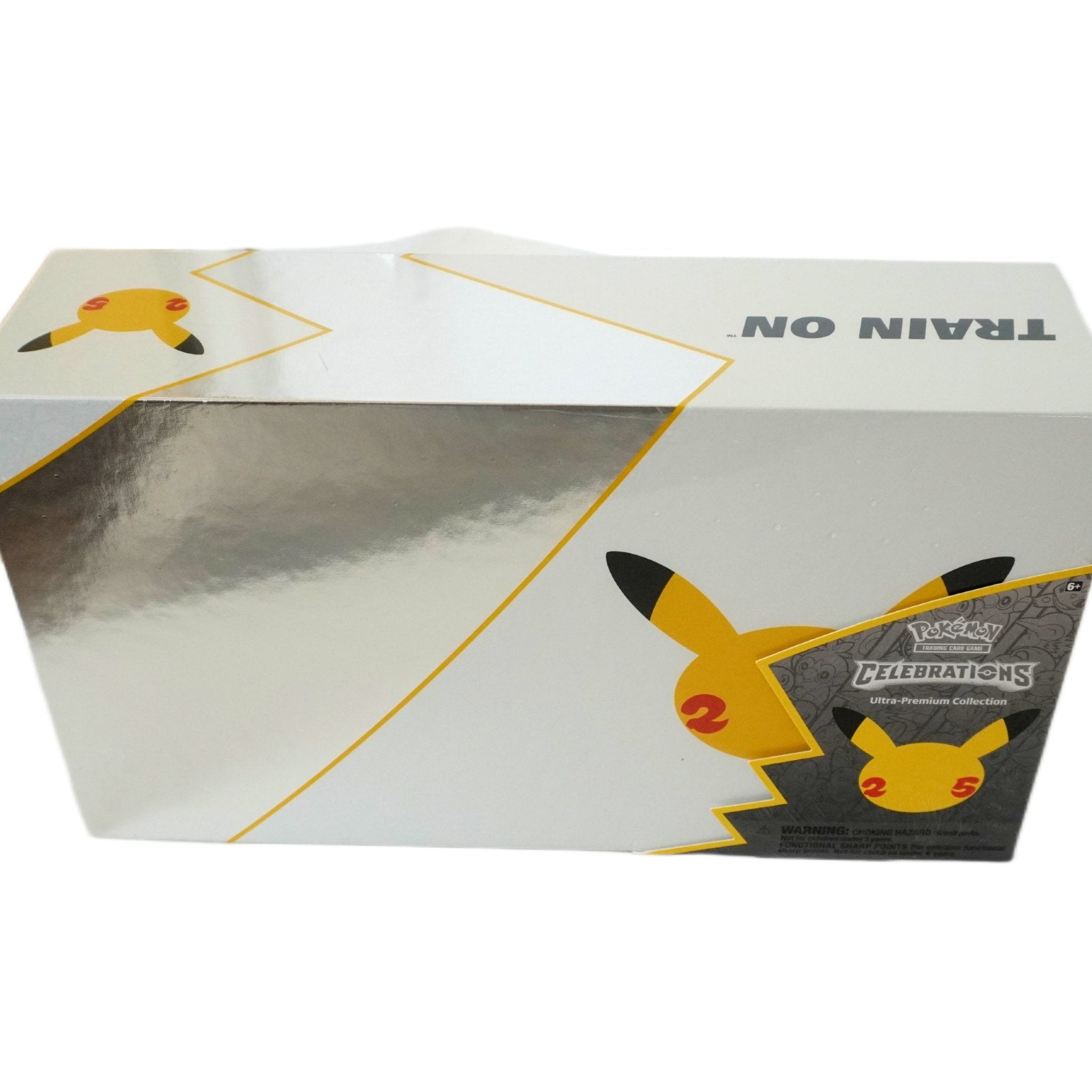 Pokémon Celebrations Ultra Premium Collection Inhalt – englische Premium Box mit Glurak Goldkarte, Pikachu Goldkarte, exklusiven Boostern und Pokémon TCG Zubehör, bei Habibicards kaufen