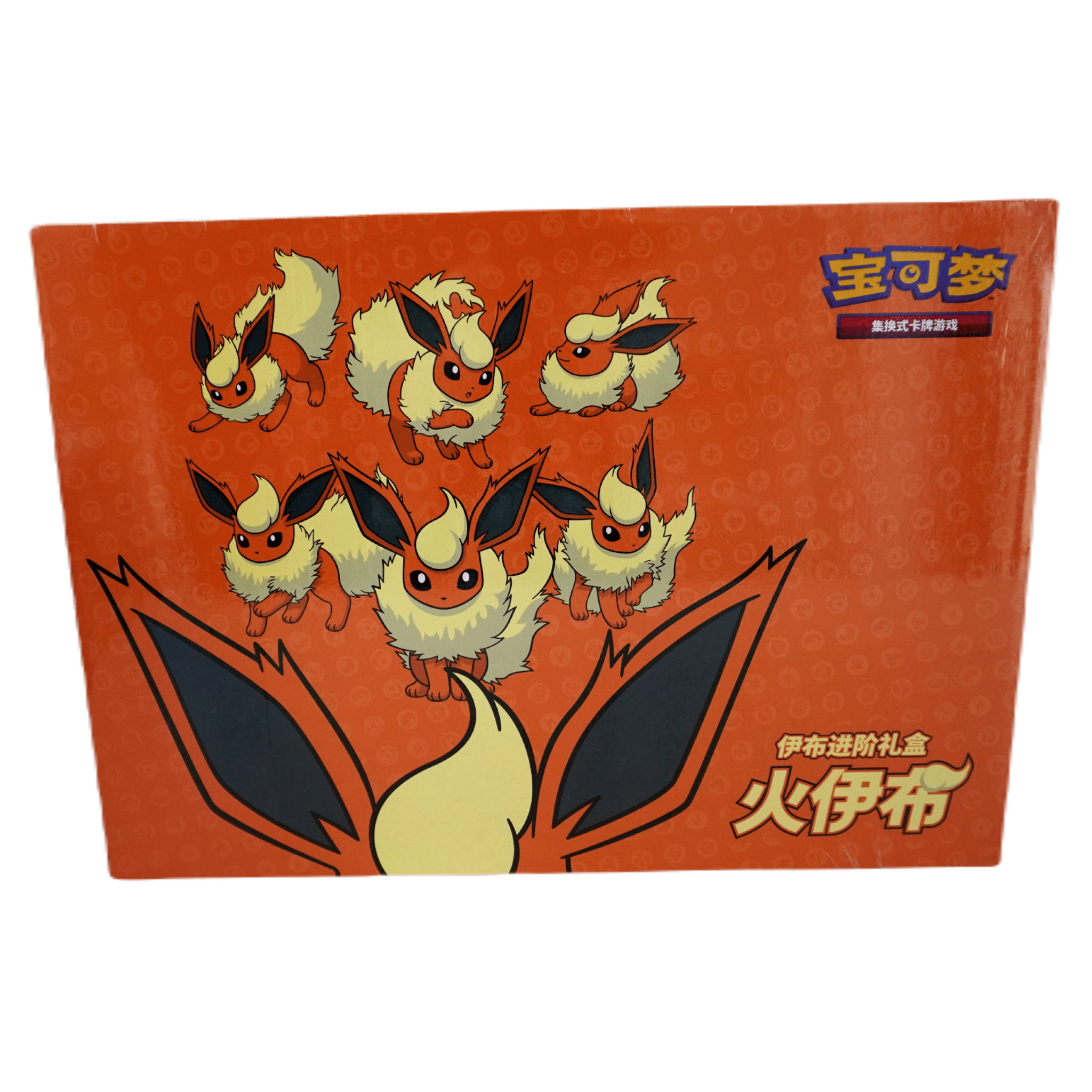 Pokémon Flamara Box Chinese Vorderseite – exklusive Sammelbox mit Flamara und chinesischem Pokémon TCG Design kaufen bei Habibicards