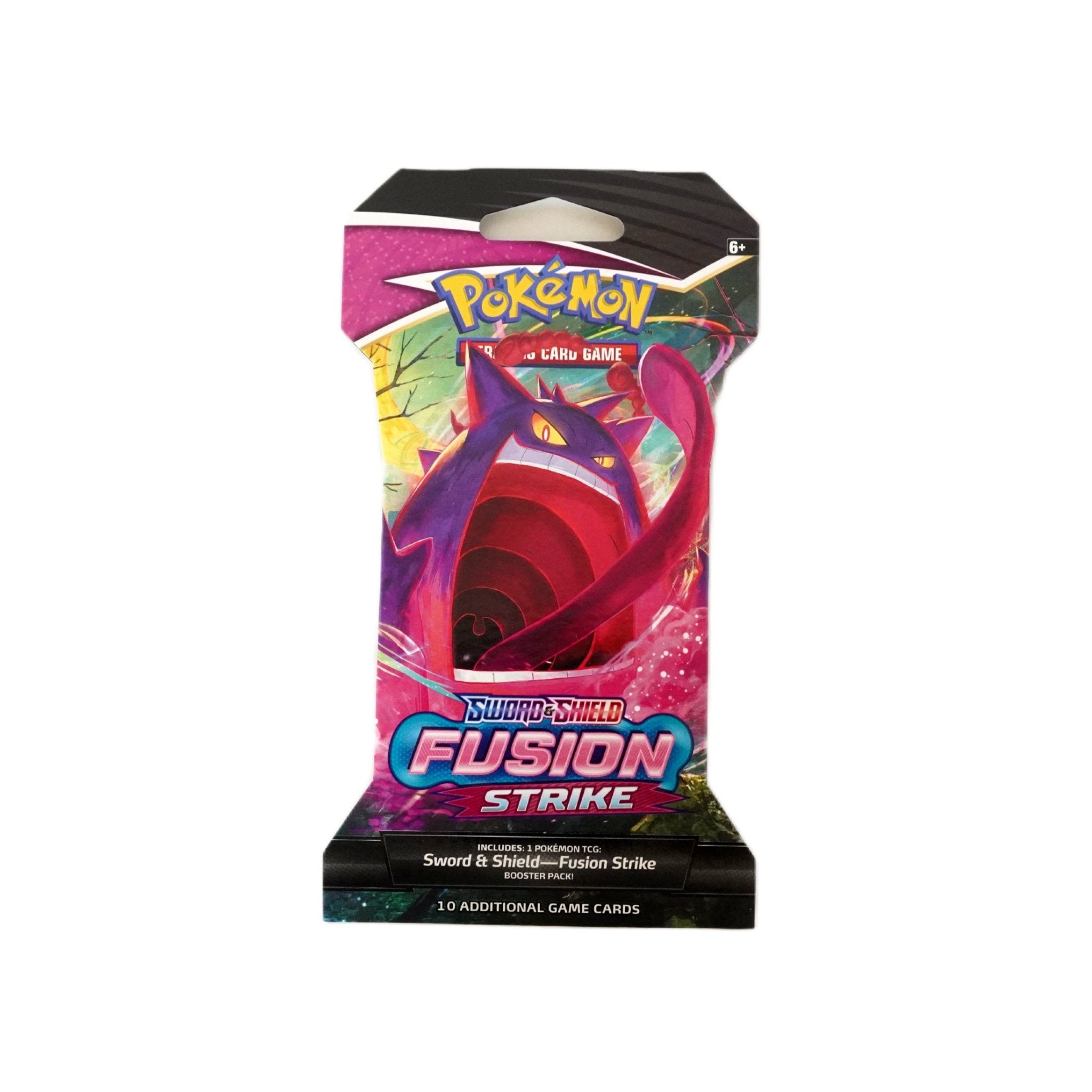 Pokémon Fusion Strike Sleeve Booster Rückseite – offizielles Pokémon TCG Boosterpack der Schwert & Schild Ära mit spannenden Sammelkarten und VMAX Pokémon