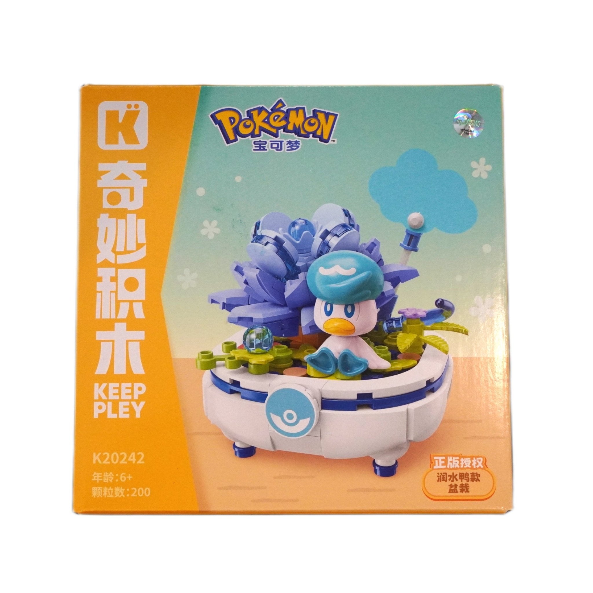 Pokémon Keeppley K20242 Quaxly Bonsai Vorderseite – offizielles Pokémon Bausteine-Set mit Kwaks Figur, Generation 9 Starter, Bonsai-Deko Pflanze, DIY Klemmbausteinen, Building Blocks, Deko Pflanzen-Set und Sammelspaß kaufen bei Habibicards