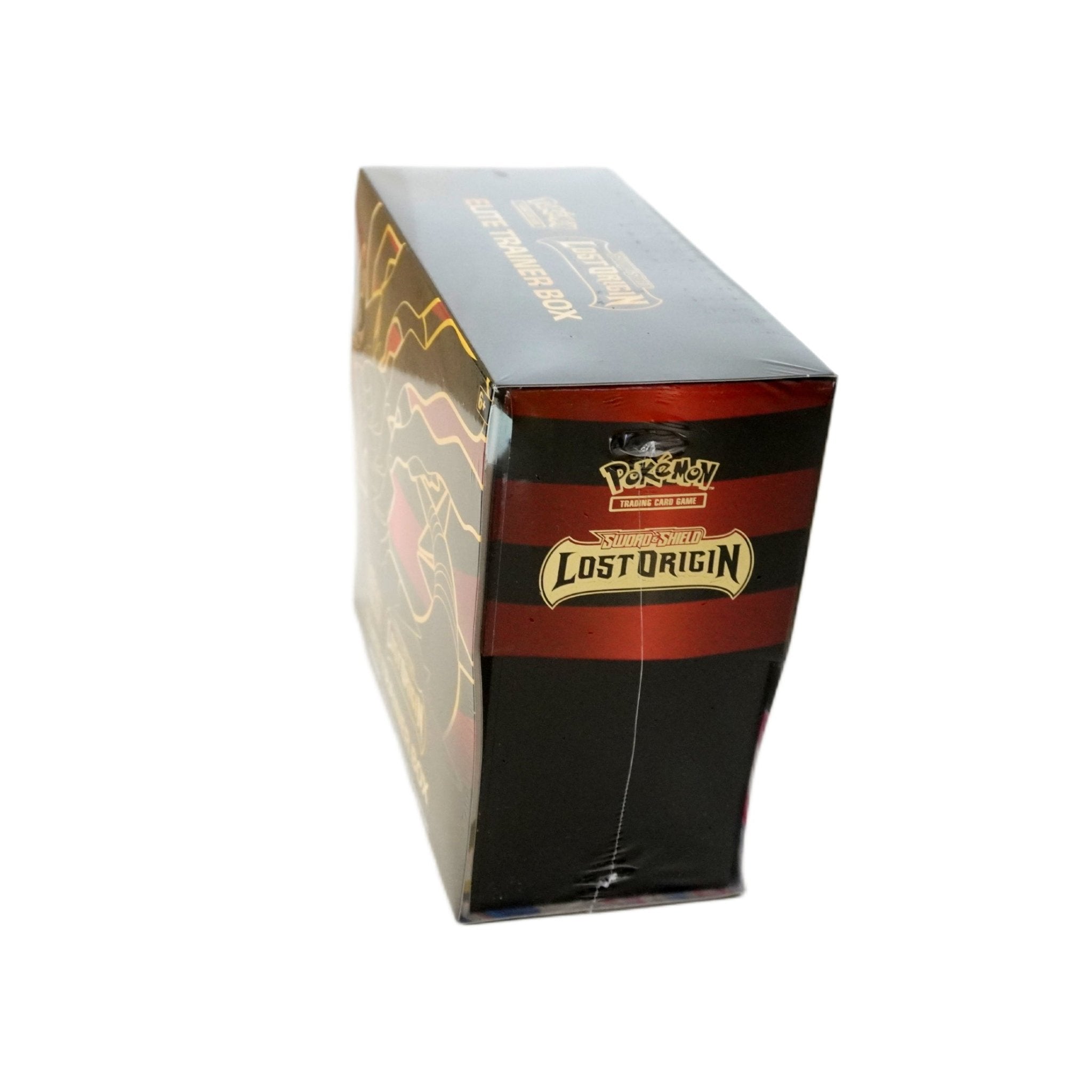 Pokémon Lost Origin Elite Trainer Box Rückseite – englische Pokémon TCG Box mit Boostern, exklusiven Sammlerkarten, Zubehör und Giratina Altart Chance kaufen bei Habibicards