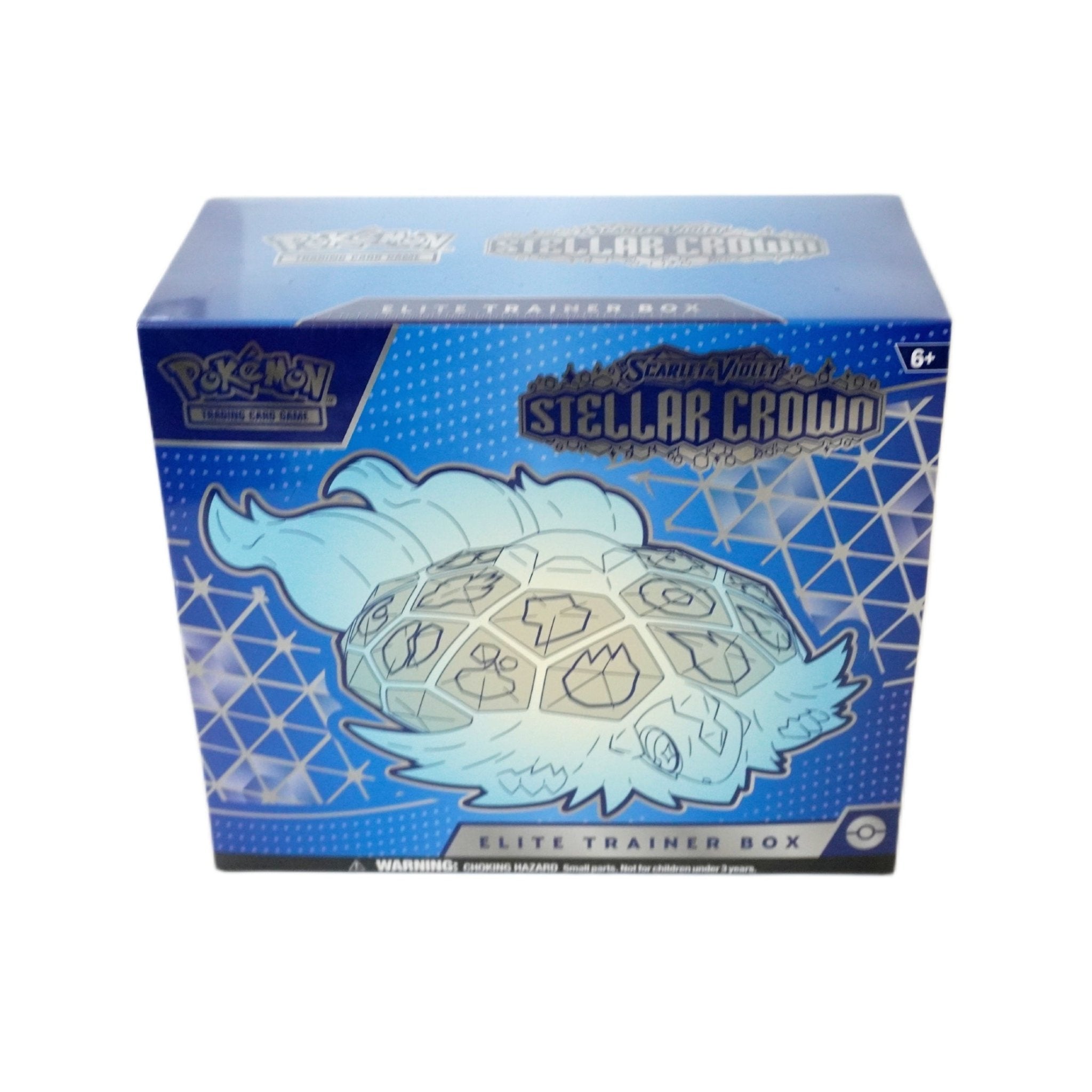 Pokémon Stellar Crown Elite Trainer Box linke Seite – offizielles Pokémon TCG Produkt, englische Elite Trainer Box mit Boostern und exklusiven Sammelkarten kaufen bei Habibicards