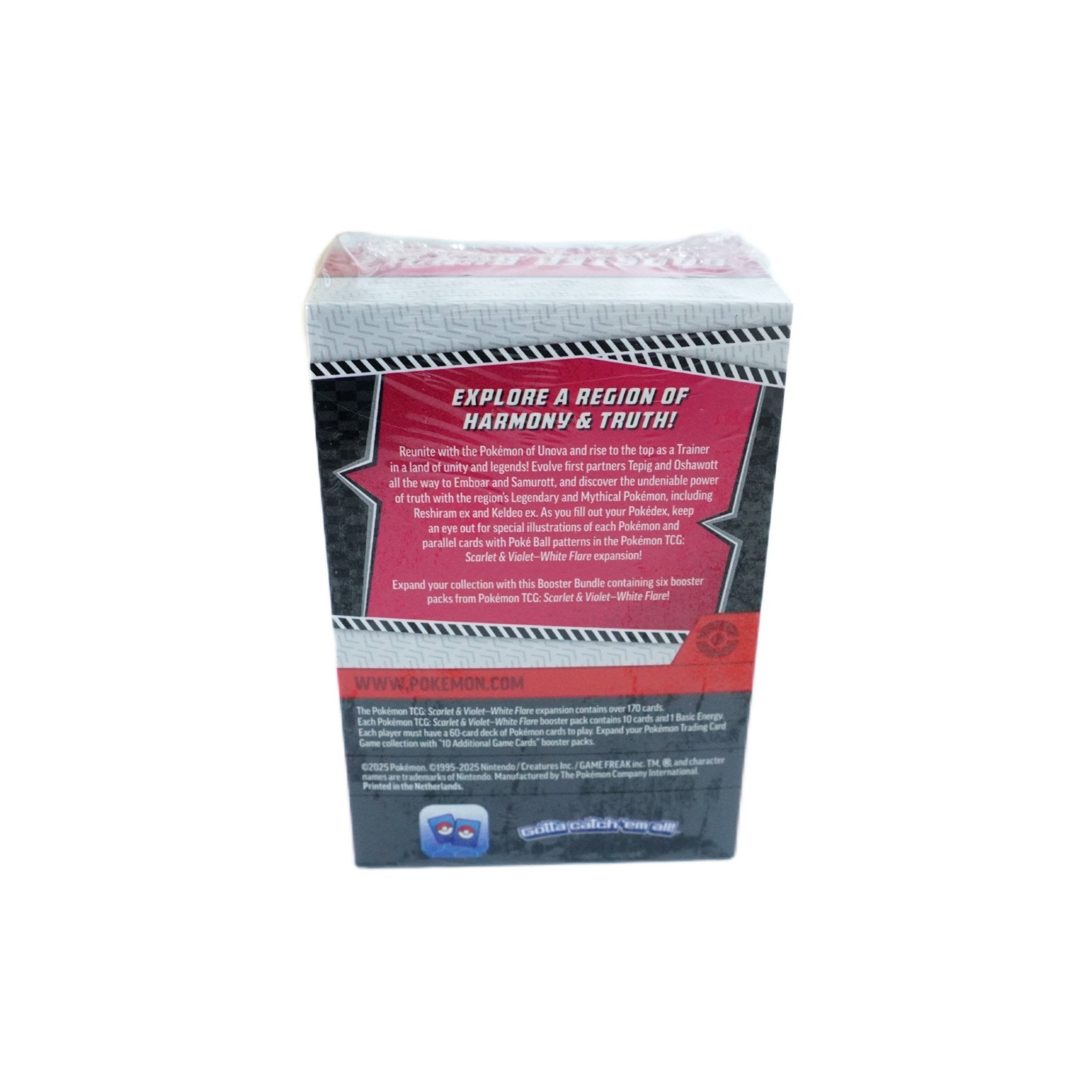 Pokémon White Flare Booster Bundle (Englisch) – Rückseite mit Set-Informationen, inklusive Reshiram ex, Keldeo ex und Special Illustration Rares kaufen