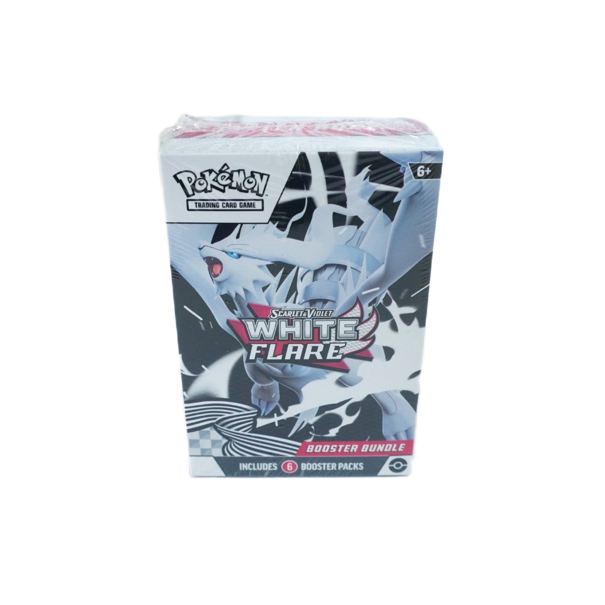Pokémon White Flare Booster Bundle (Englisch) – Vorderansicht mit 6 Boosterpacks der Scarlet & Violet Serie, inklusive Reshiram ex, Keldeo ex und Unova Illustration Rare Karten kaufen