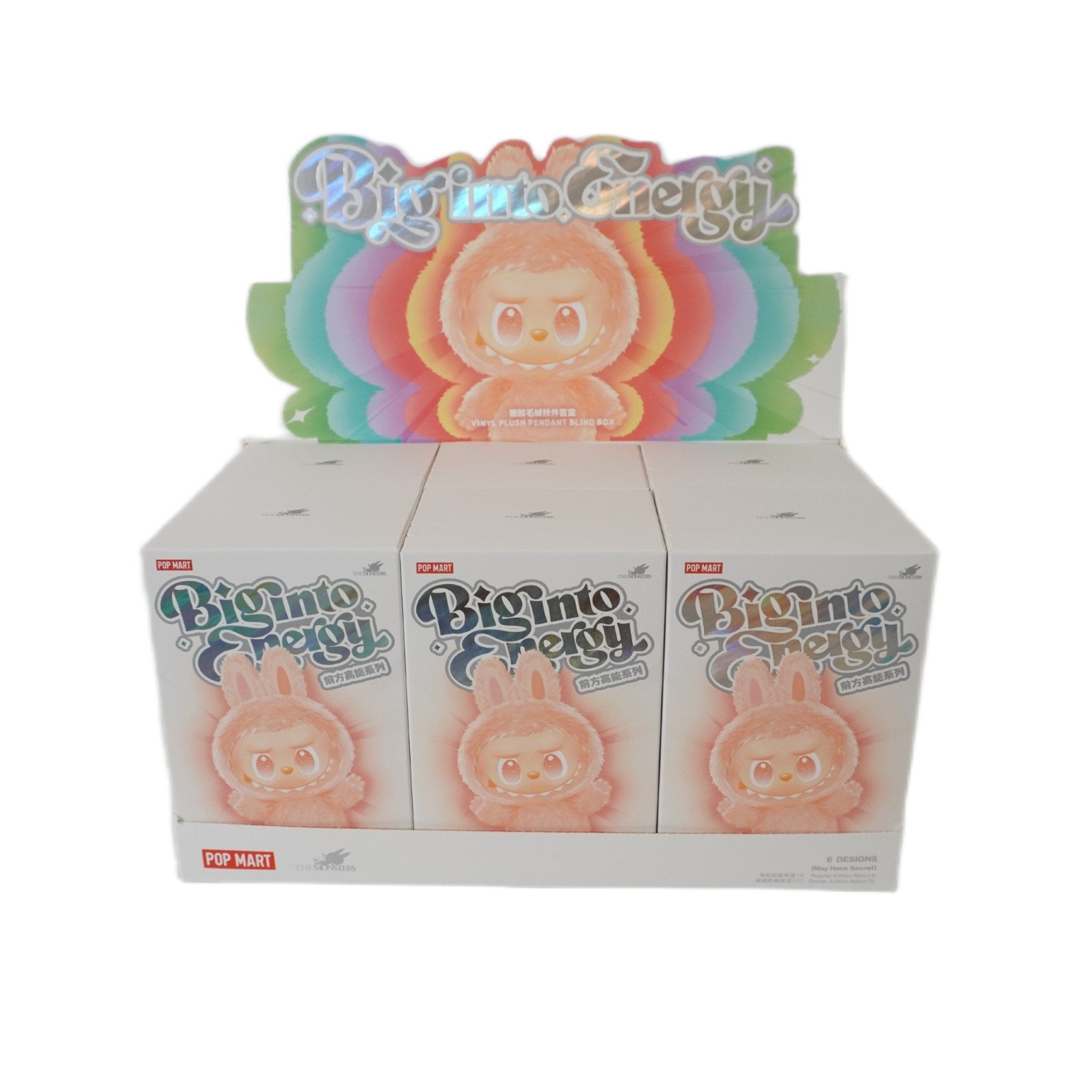 Pop Mart Labubu The Monsters Big Into Energy Vinyl Plush Pendant Blind Box Vorderseite – exklusive Sammelfigur als Anhänger kaufen bei Habibicards