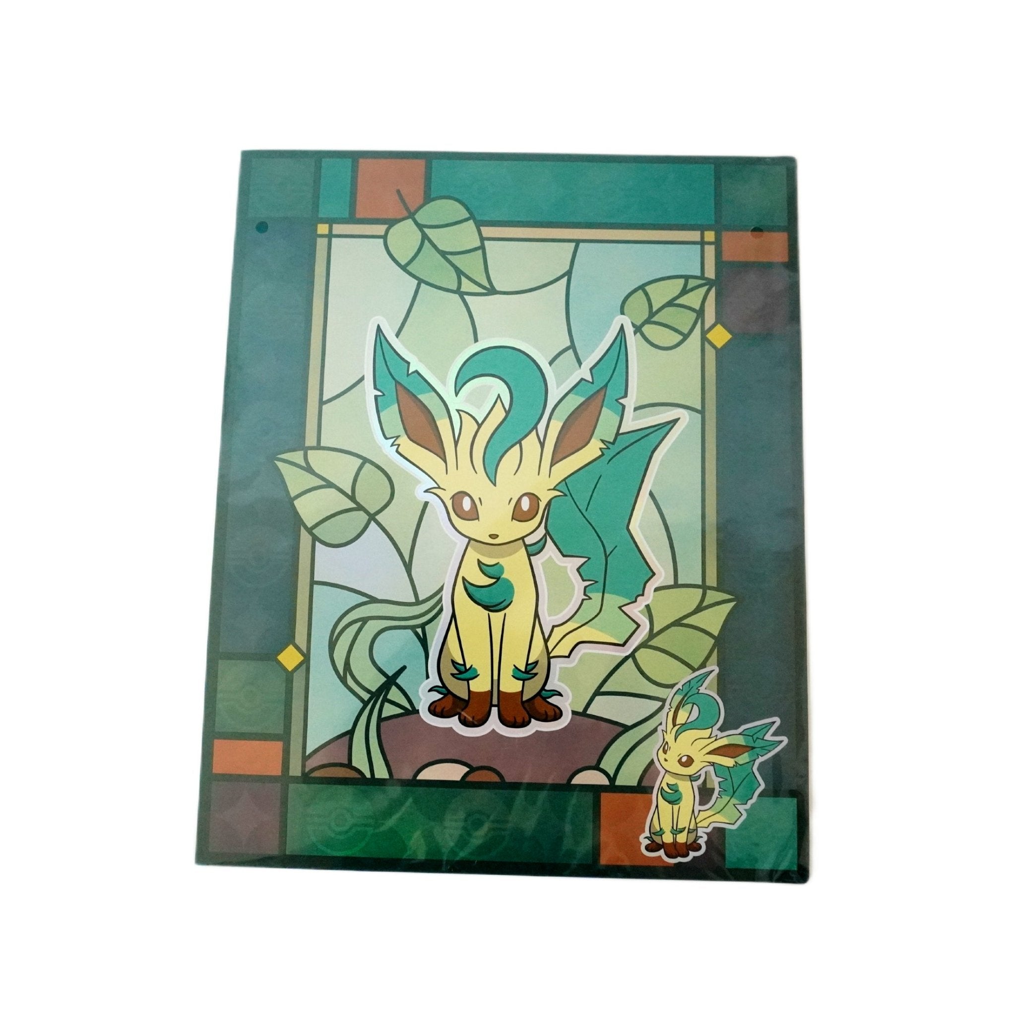 Pokémon Binder Gem Pack Vol. 2 Folipurba Vorderansicht (chinesisch) – exklusiver Pokémon Sammelordner für chinesische TCG Karten, hochwertiger Leafeon Binder mit Premium Hüllen, kaufen bei Habibicards