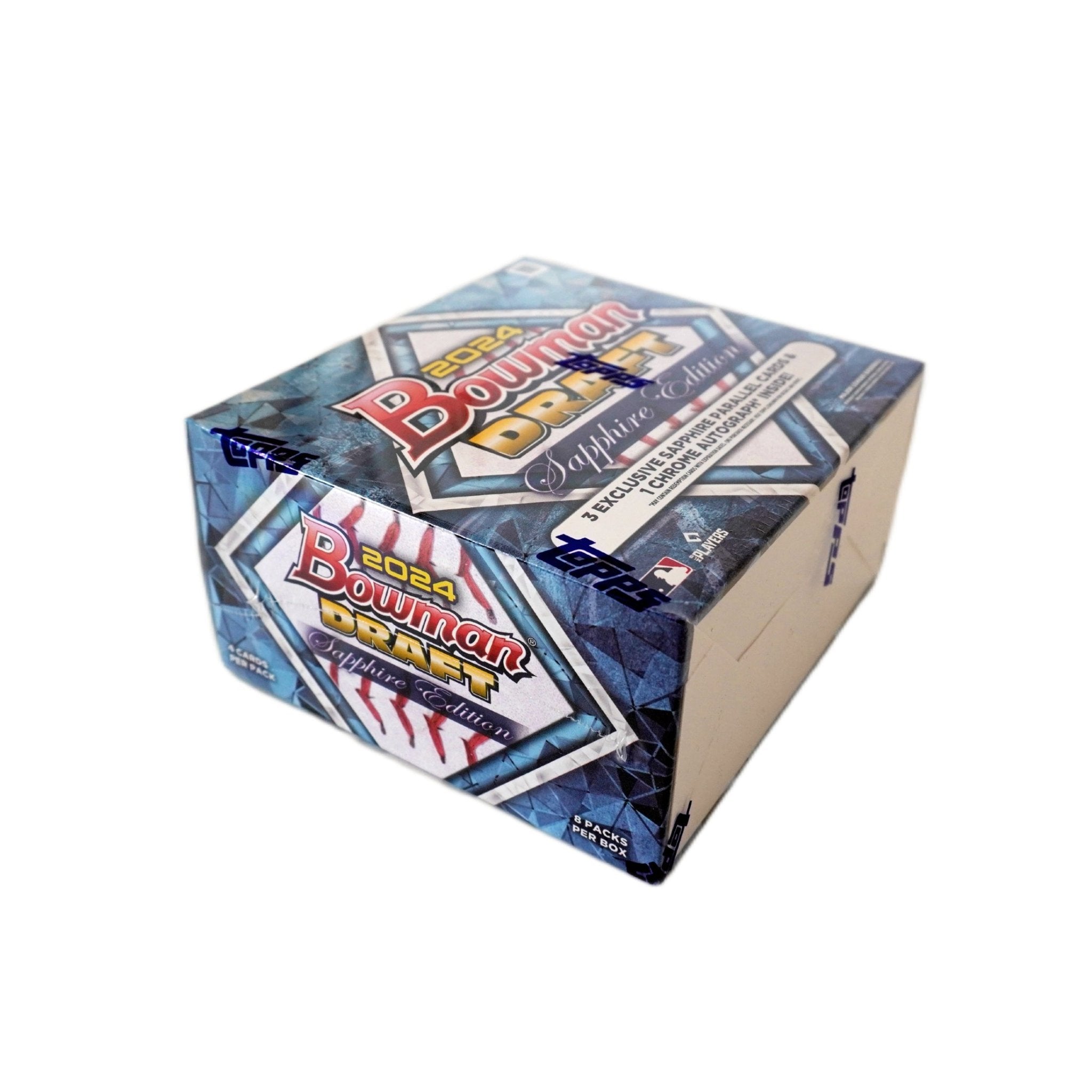 Bowman Draft Sapphire Baseball Box 2024 rechte Seite – originale MLB Trading Cards mit Top-Rookies, Prospects, Sapphire Inserts und Parallels kaufen bei Habibicards