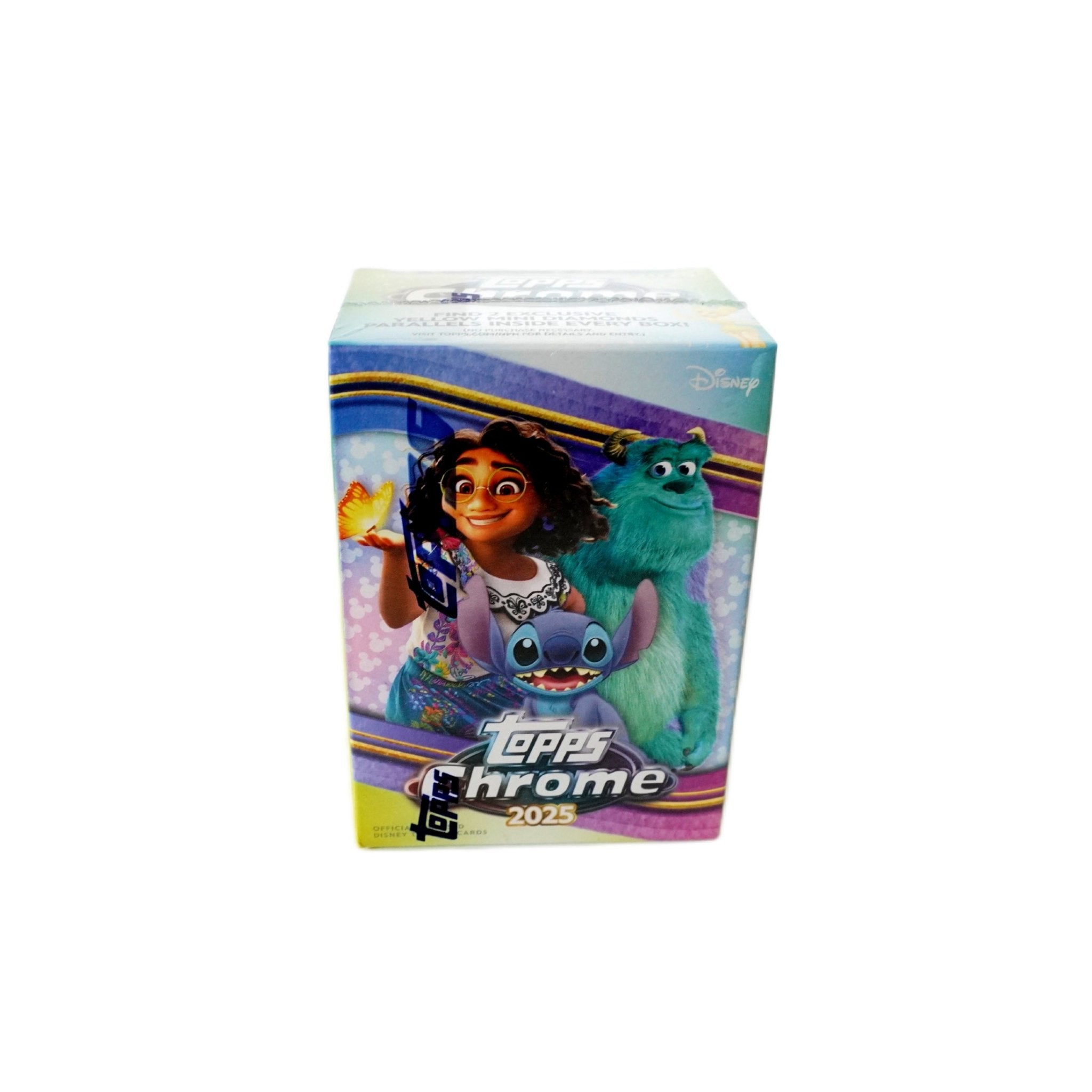 2025 Topps Chrome Disney Value Blaster Box – komplette Vorderansicht der original Trading Cards Box bei Habibicards kaufen
