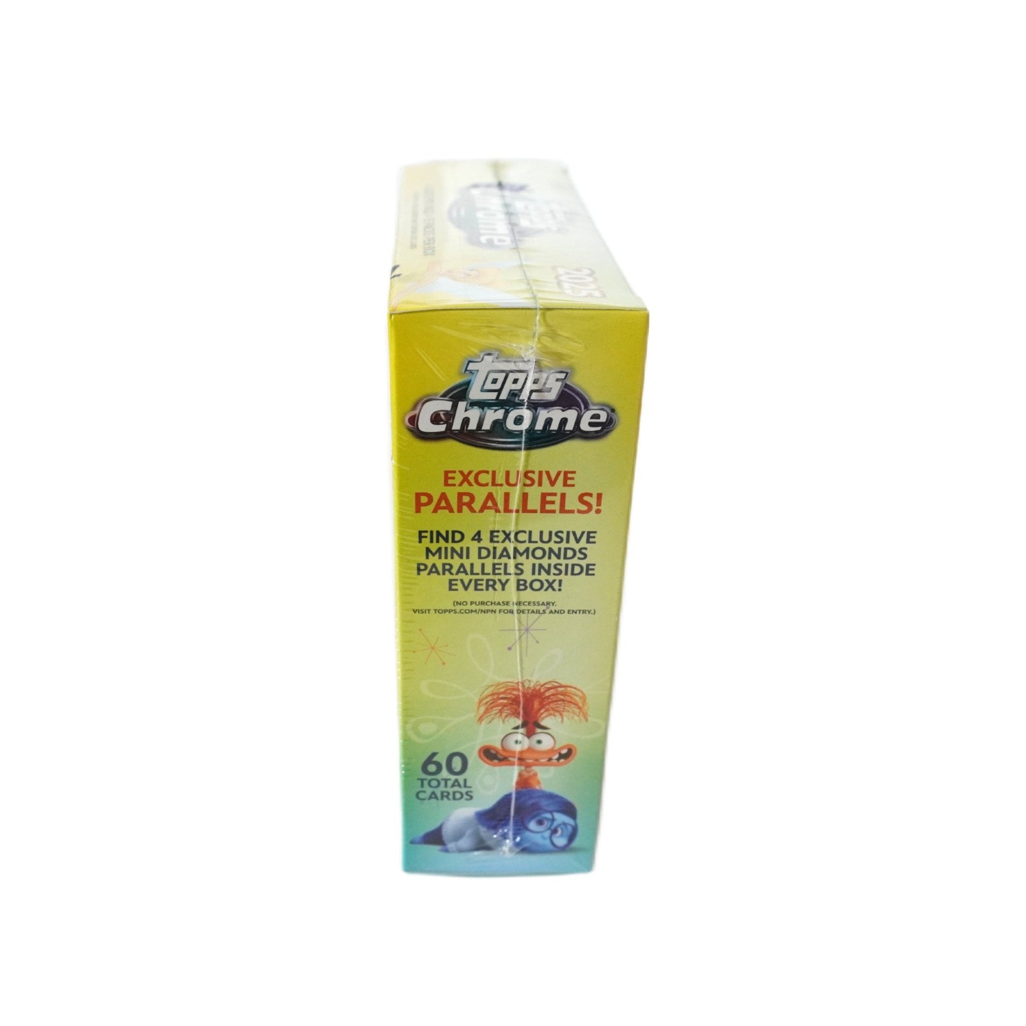 Linke Seitenansicht 2025 Topps Disney Chrome Mega Box – Sammelkarten Box für Disney Fans bei Habibicards