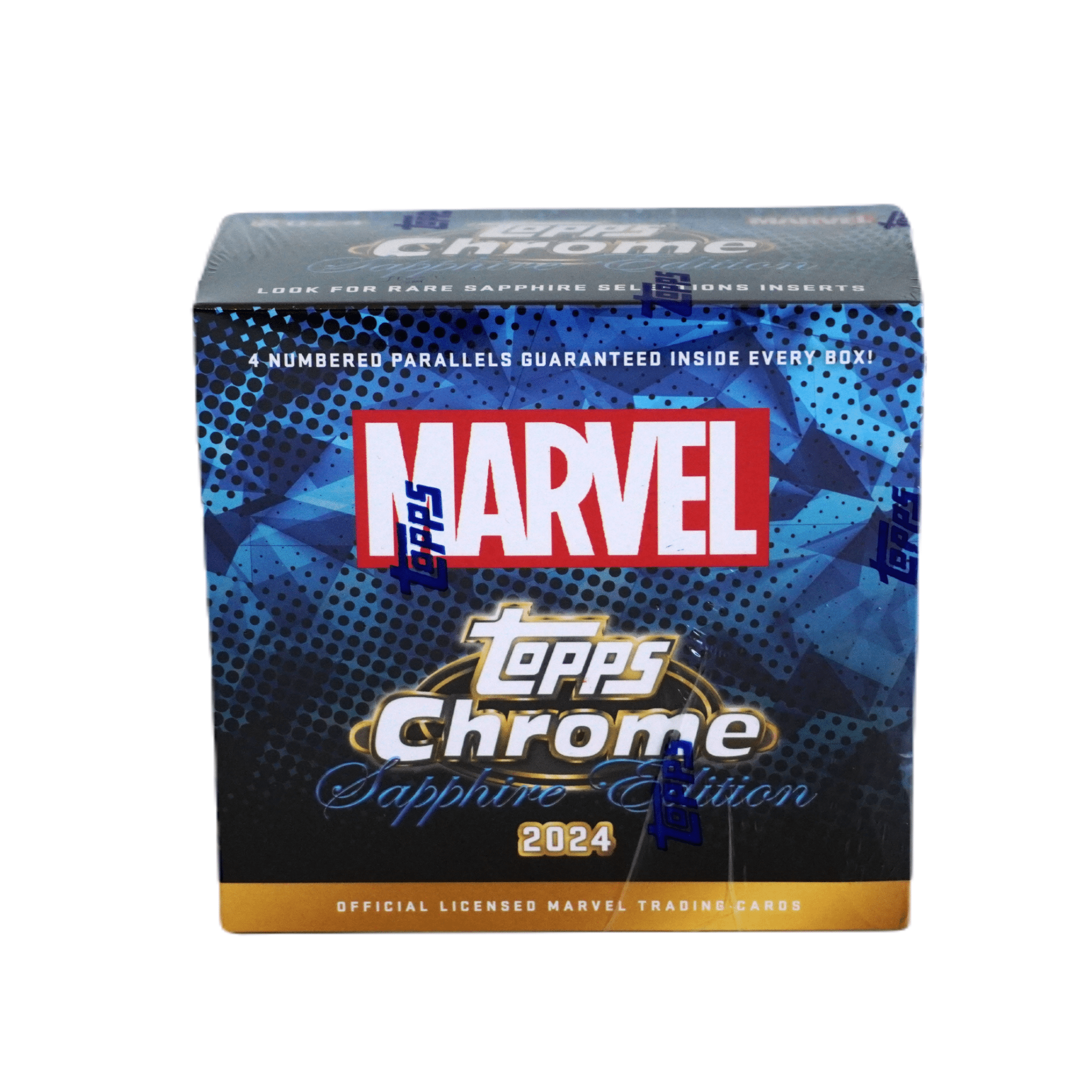 Topps Marvel Chrome Sapphire Edition 2024 Einzelbooster – Erstausgabe mit 4 exklusiven Karten – bei Habibicards kaufen