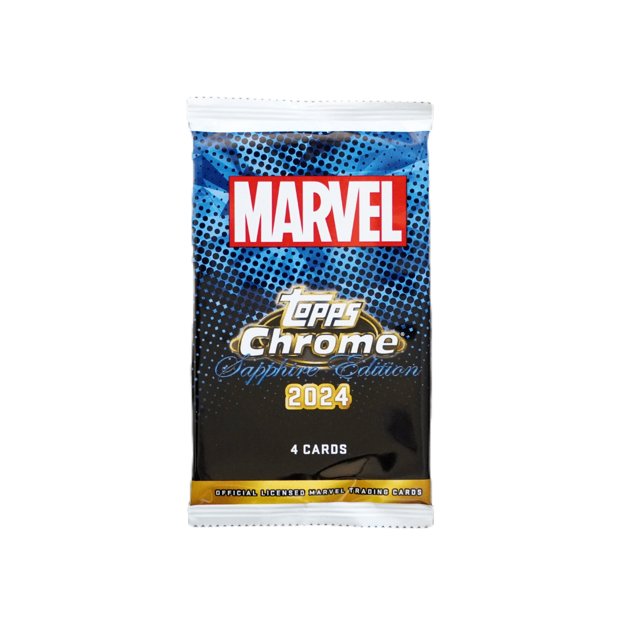 Topps Marvel Chrome Sapphire Edition 2024 Einzelbooster – Erstausgabe mit 4 exklusiven Karten – bei Habibicards kaufen