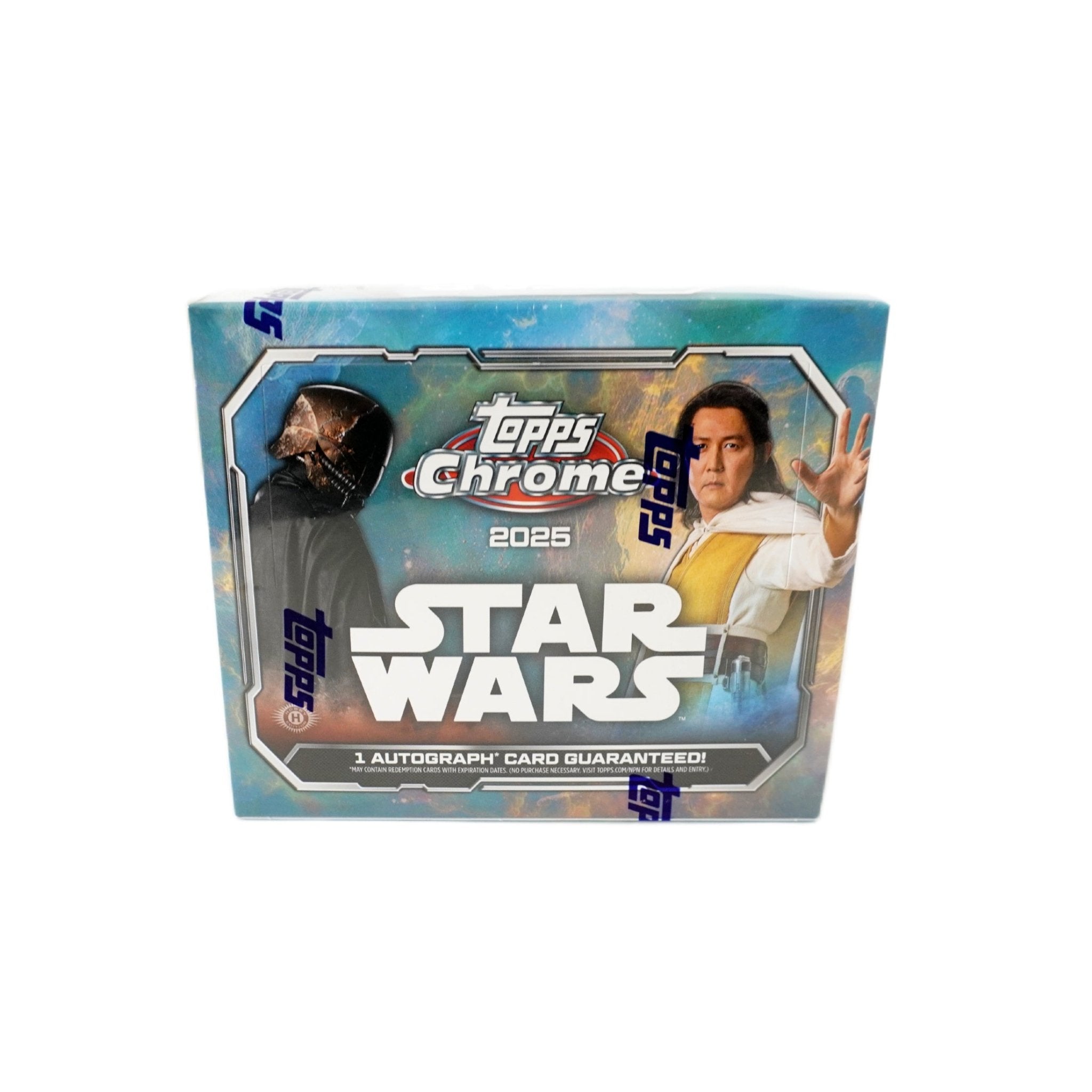 2025 Topps Star Wars Chrome Hobby Box – komplette Vorderansicht der original Trading Cards Box bei Habibicards kaufen