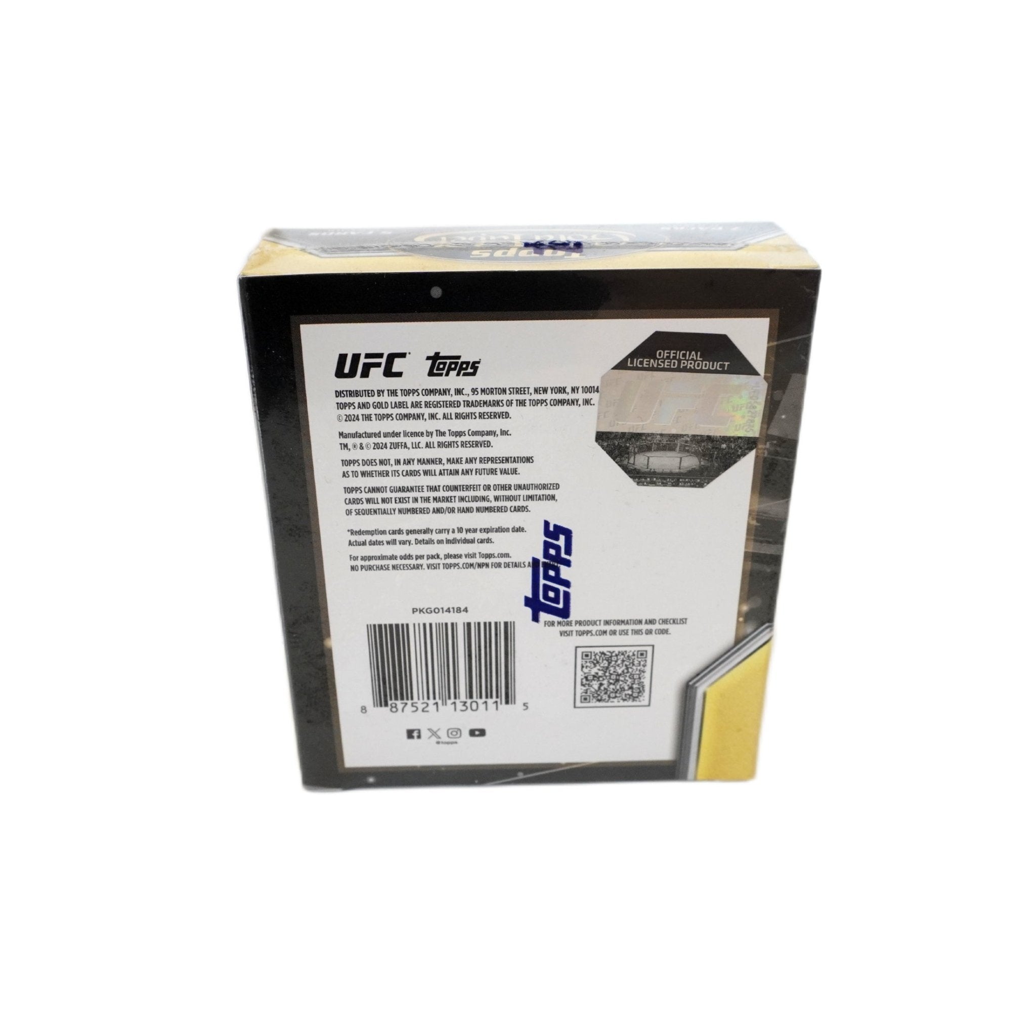 Topps UFC Gold Label 2024 Rückseite – Premium MMA Trading Cards mit UFC Fighter Cards, Autograph Cards, Parallels, Rookie Hits und Octagon Sammelkarten kaufen bei Habibicards