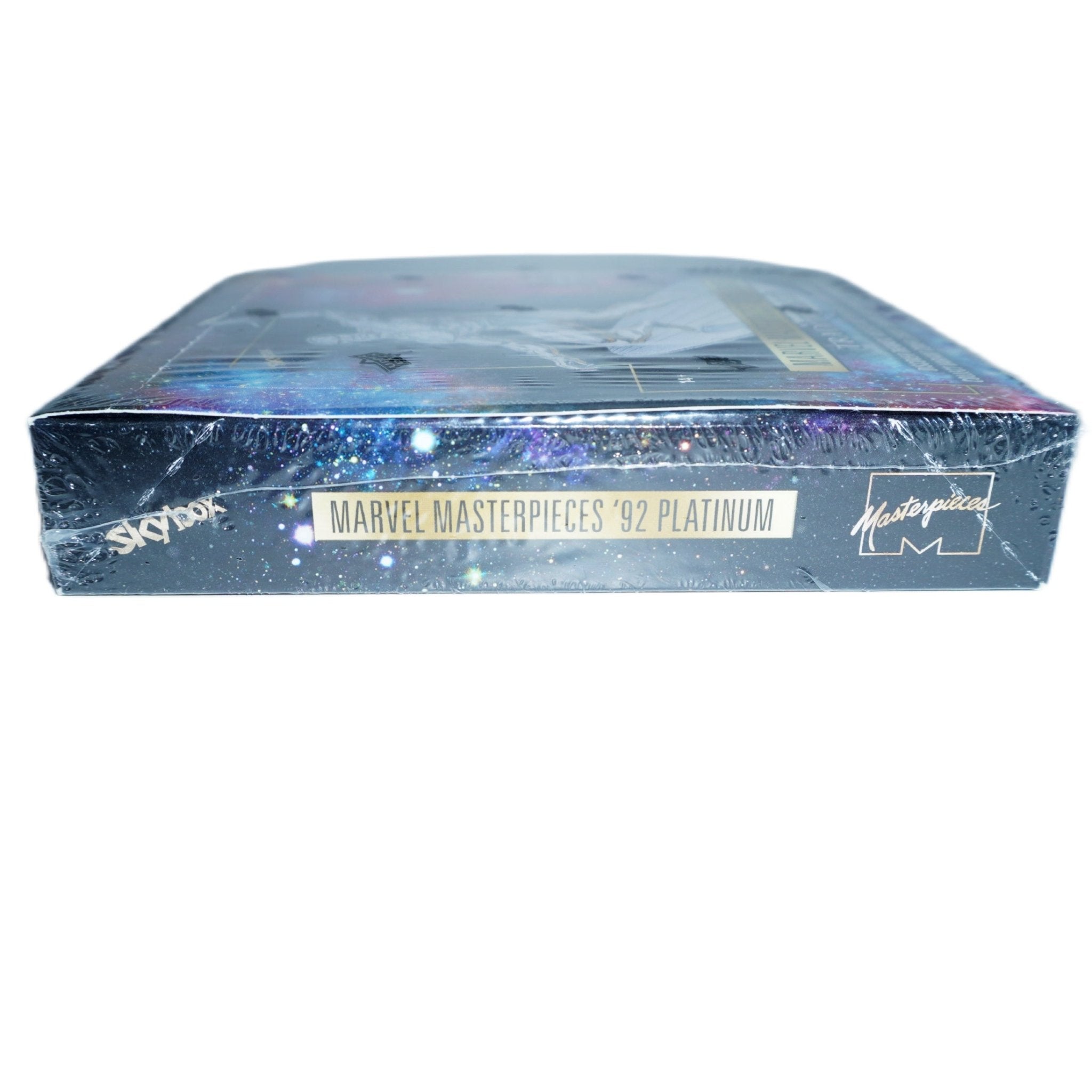 Upper Deck Marvel Masterpieces ’92 Platinum Hobby Box 2024 rechte Seite – Collectors Hobby Box mit Marvel Legenden & exklusiven Trading Cards kaufen bei Habibicards