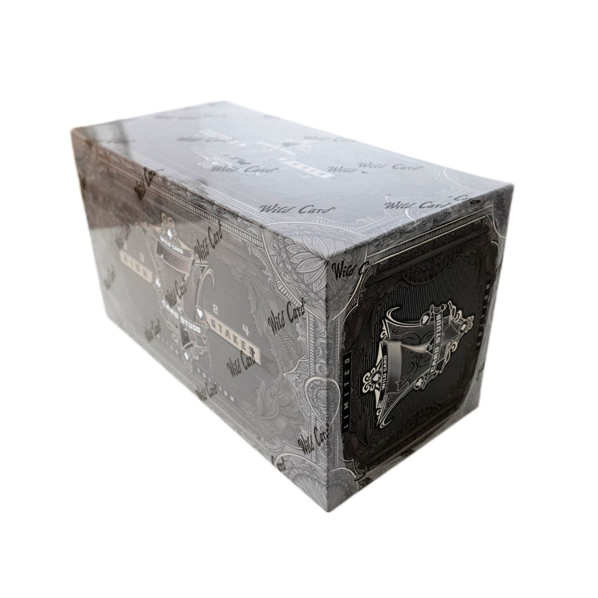 2024 Wild Card 7 Card Studs High Stakes Metal Edition QB Box rechte Seite – originale Football Sammelkarten Box, offizielles Wild Card High Stakes Metal Trading Cards TCG Display 2024 online bestellen