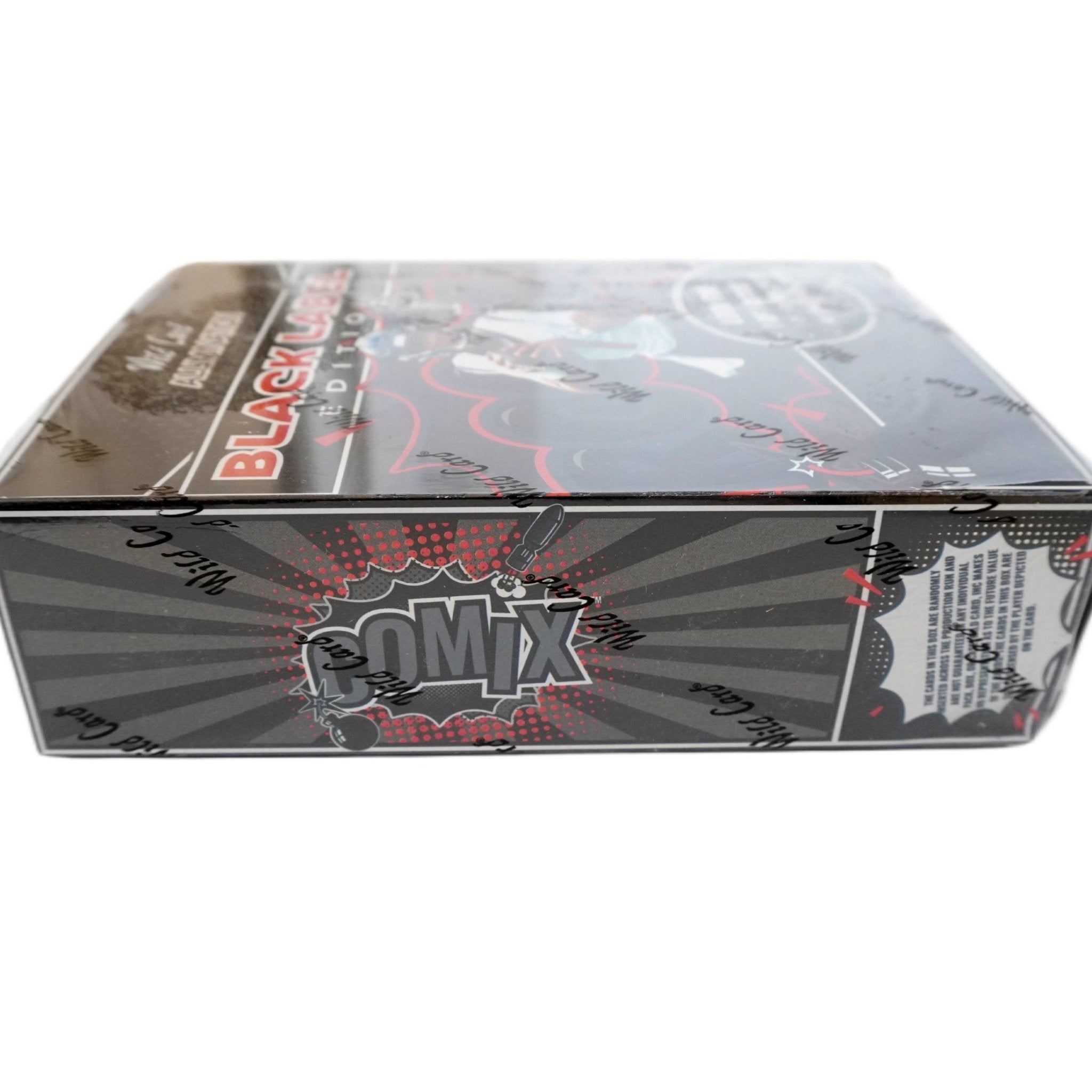 2023 Wild Card Alumination CJ Stroud Rookie Comix Black Label Edition Football Hobby Box Schrägansicht – exklusive NFL Trading Cards Box im 3D-Winkel, offizielles Wild Card Alumination Rookie Comix Black Label TCG Display 2023 für Sammler online kaufen