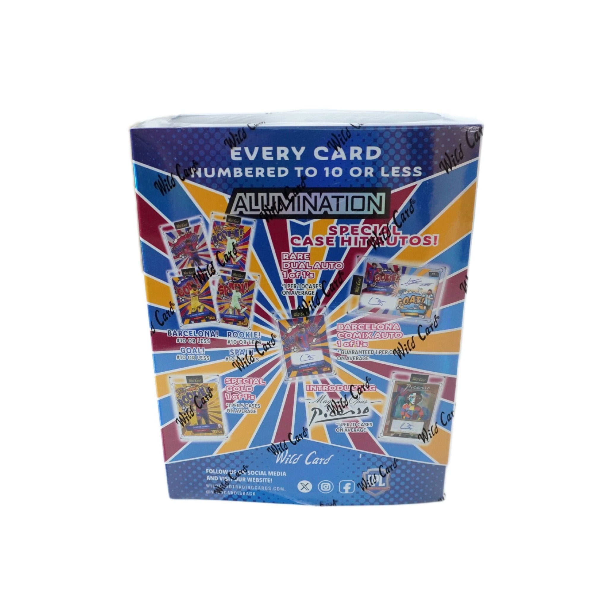 Seitenansicht Wild Card Alumination Lamine Yamal Rookie Comix 2024 – exklusive Fußball Rookie Card mit stabiler Verarbeitung, hochwertige Sammelkarte für Sportkarten-Sammler und Trading Card Investoren, seltenes Highlight im internationalen Fußballkarten-Markt