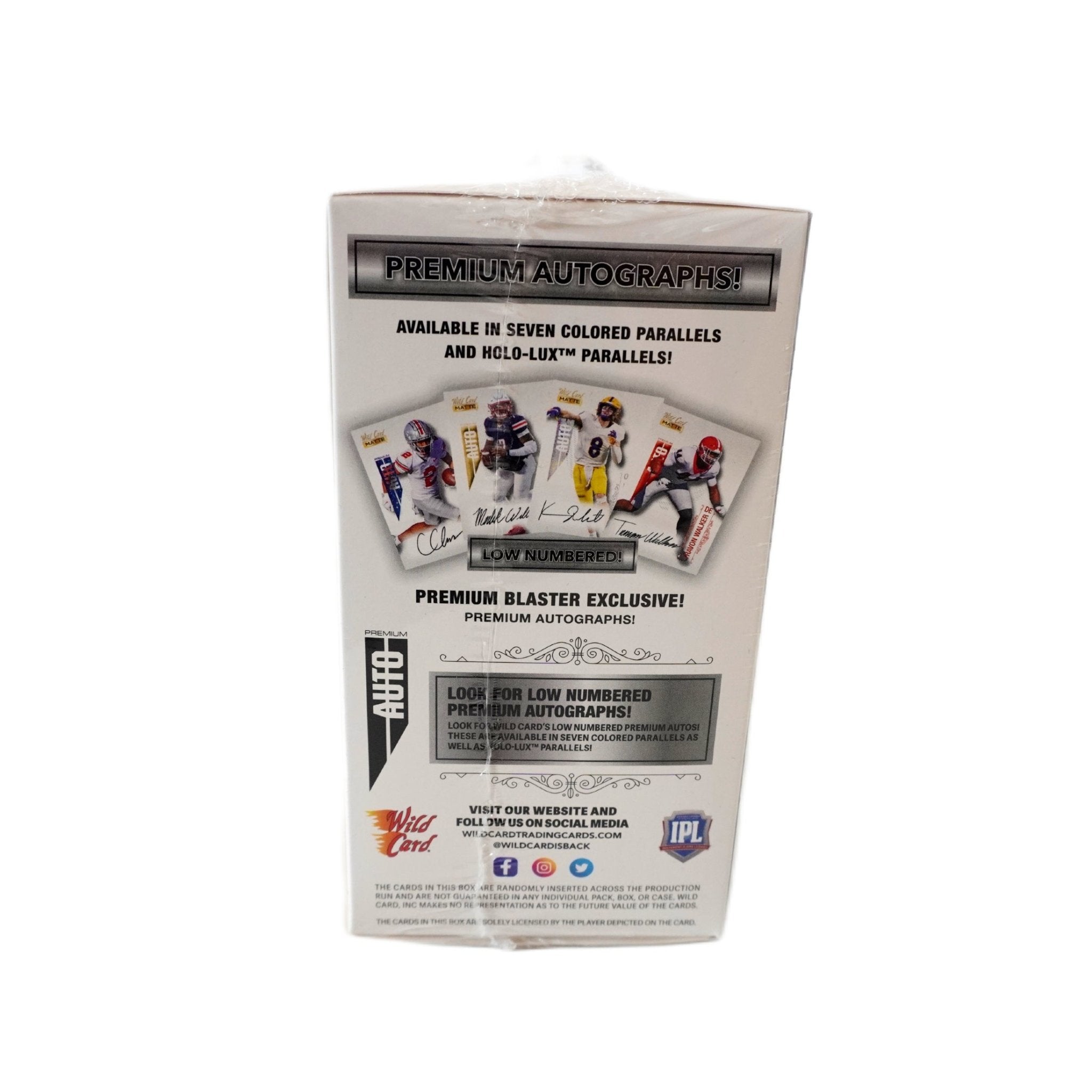 2022 Wild Card MATTE Football Premium Blaster Box rechte Seite – originale Football Sammelkarten Box, offizielles Wild Card MATTE Trading Cards TCG Display 2022 online bestellen