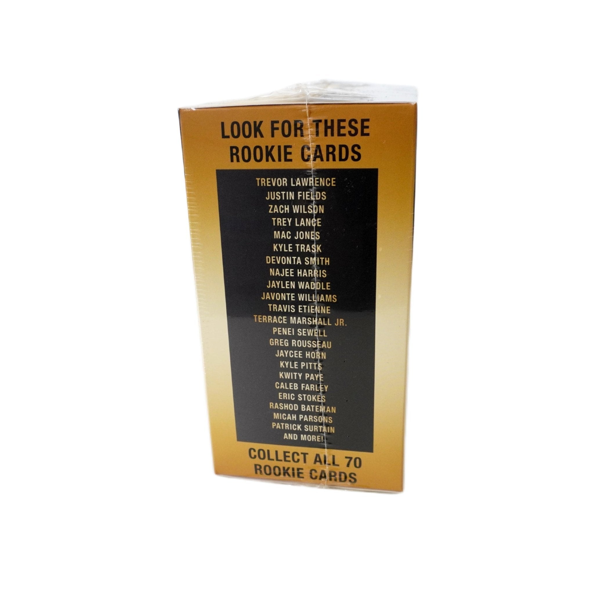 Wild Card Matte Gold Football Premium Blaster Box 2021 Schrägansicht – exklusive Wild Card NFL Trading Cards Box im 3D-Winkel, offizielles Matte Gold TCG Blaster Display 2021 für Sammler online kaufen